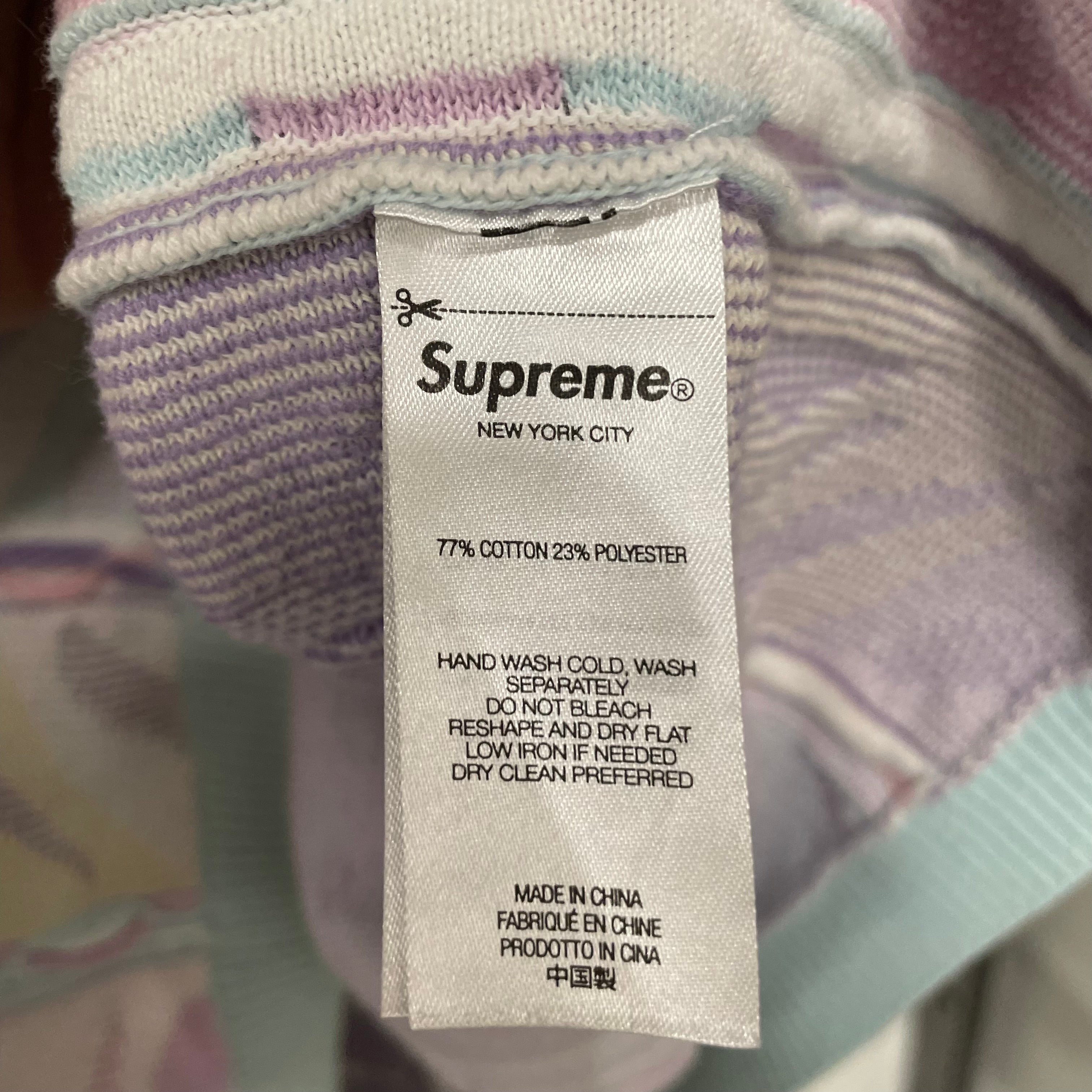 Supreme/T-Shirt/XL/Cotton/PNK/All Over Print/ALL OVER EMBROIDER PINK/PURPLE view 4