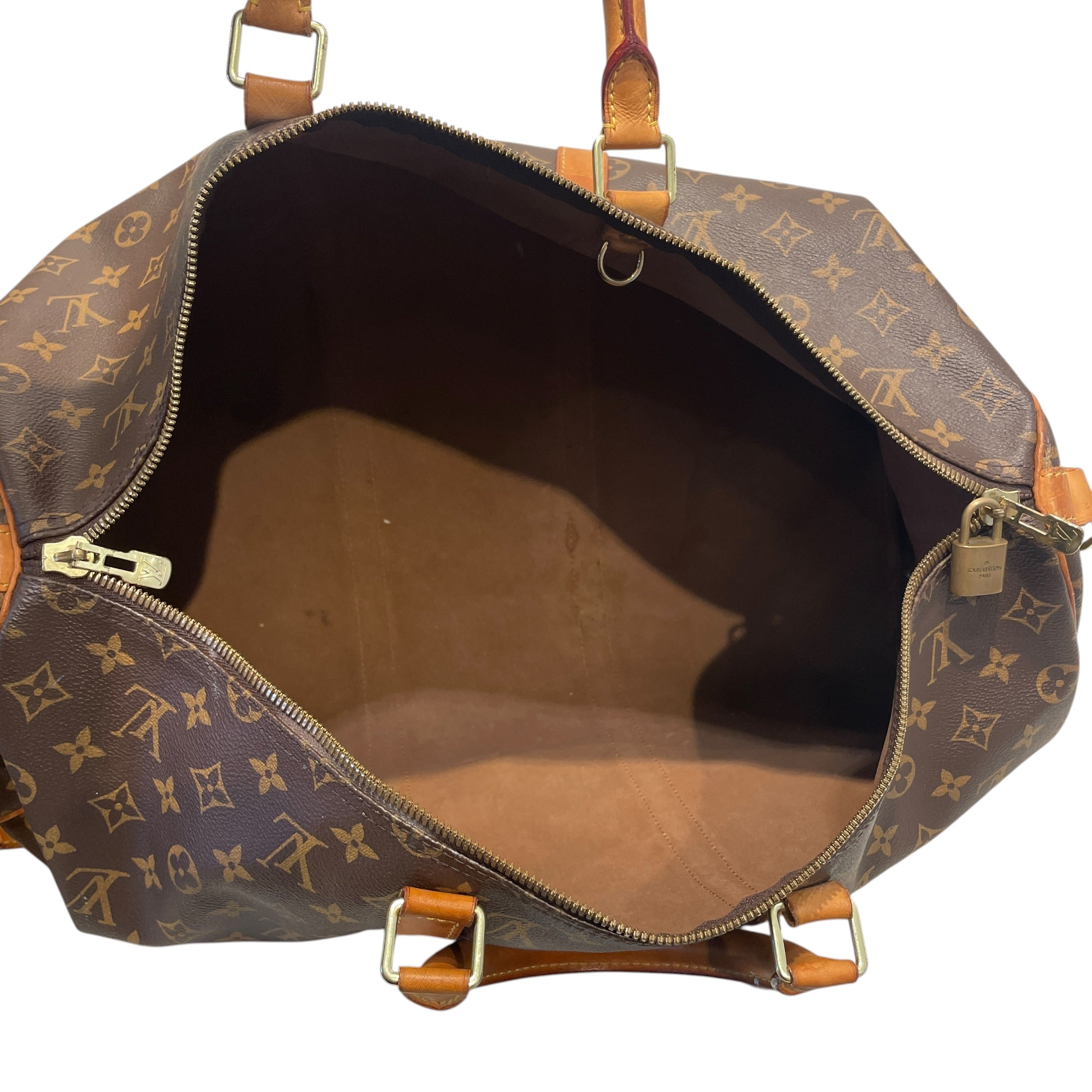 LOUIS VUITTON/Luggage/Monogram/Leather/BRW/Keepall view 9
