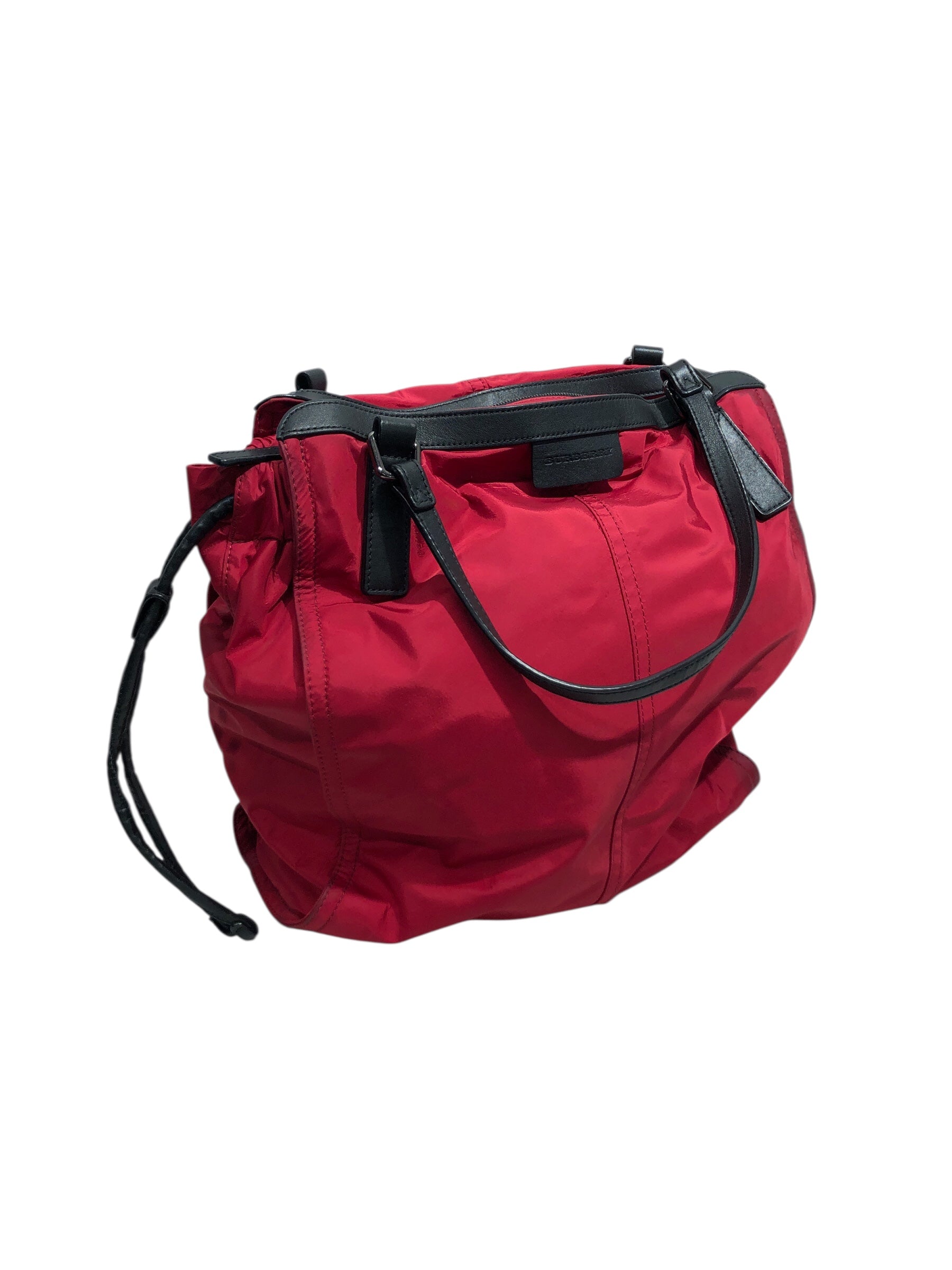 BURBERRY/Hand Bag/Nylon/RED/Large tote bag w tassle view 1