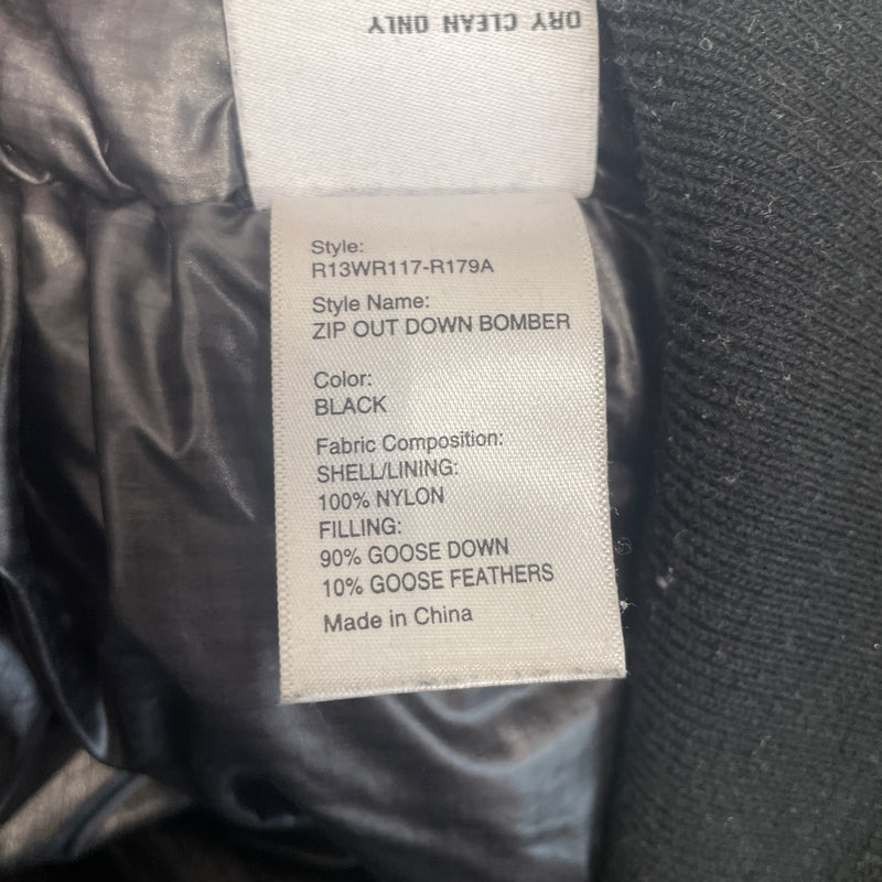 R13/Jacket/M/Nylon/BLK/ZIP OUT DOWN BOMBER