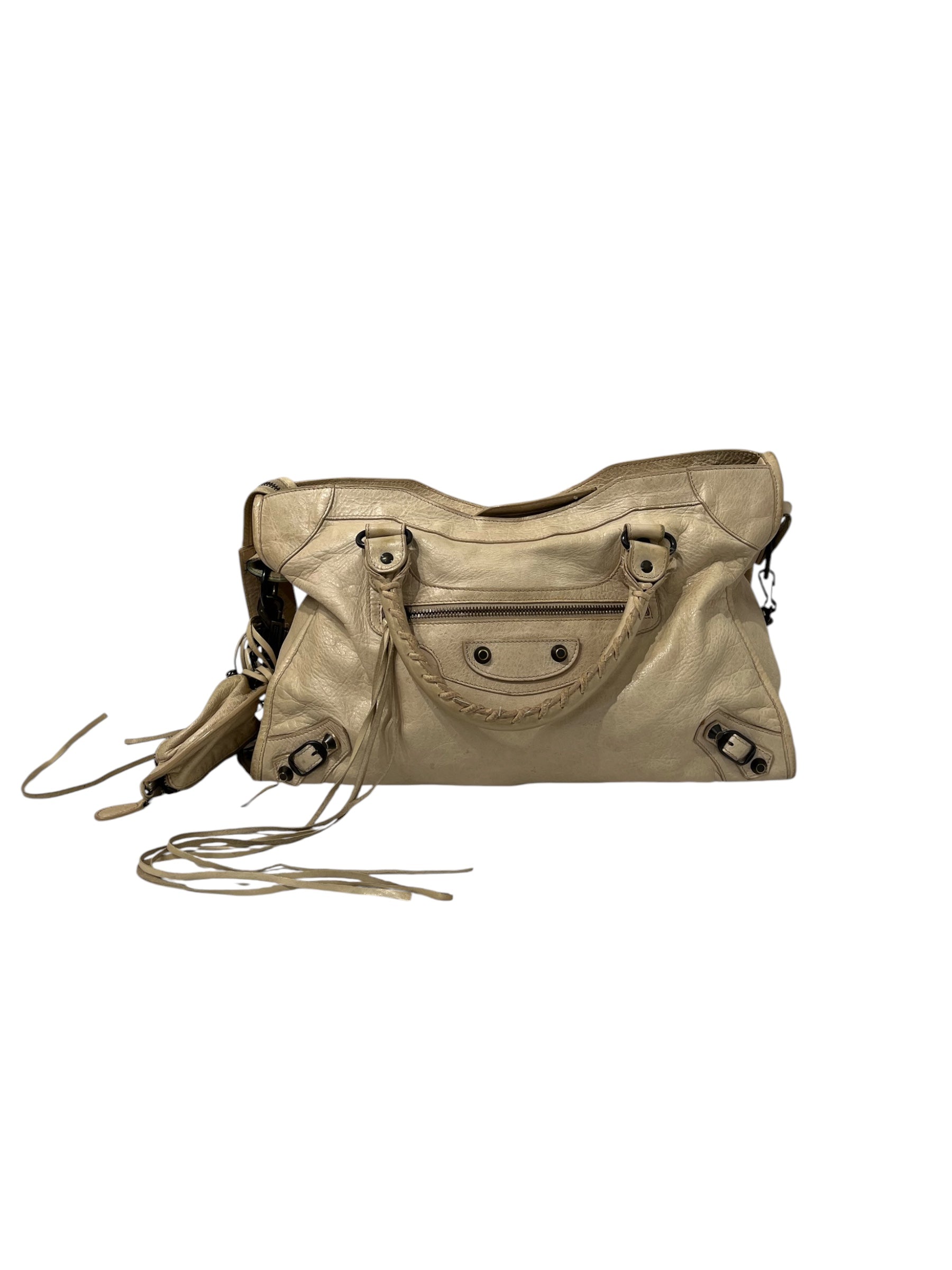 BALENCIAGA/Bag/Leather/CRM/MEDIUM LE CITY BAG CIRCLE SIDE view 1