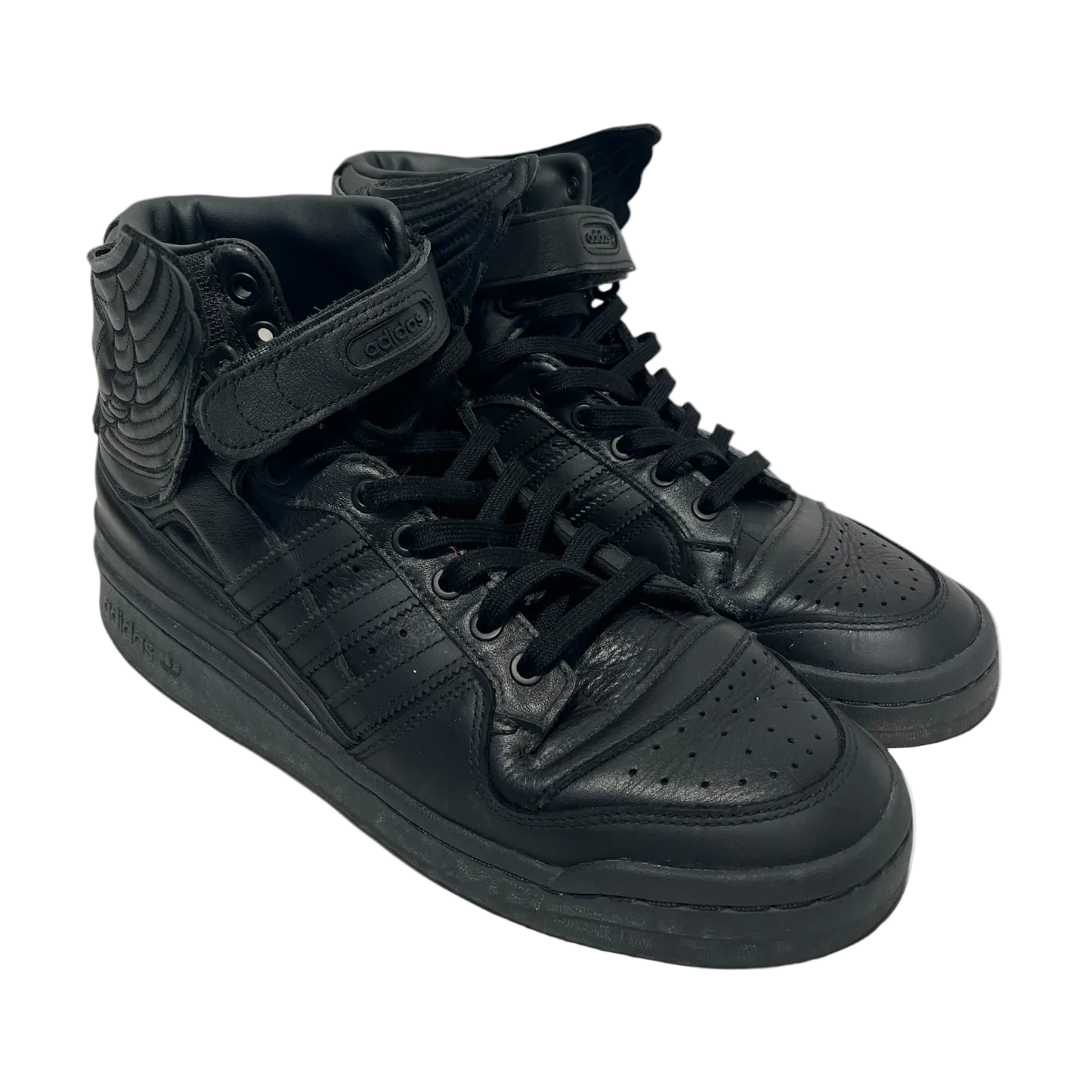 adidas/JEREMY SCOTT/Hi-Sneakers/US 10.5/Leather/BLK/Wings view 1