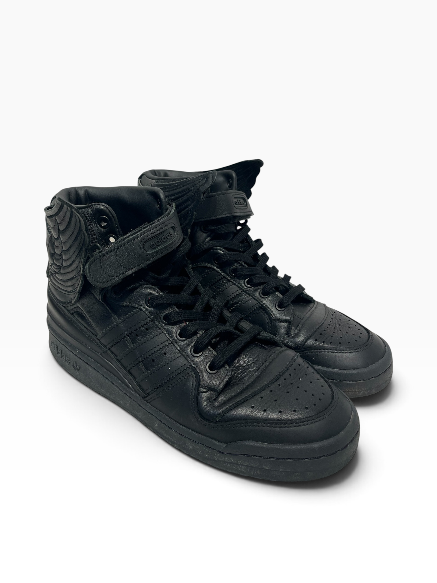 adidas/JEREMY SCOTT/Hi-Sneakers/US 10.5/Leather/BLK/Wings view 1
