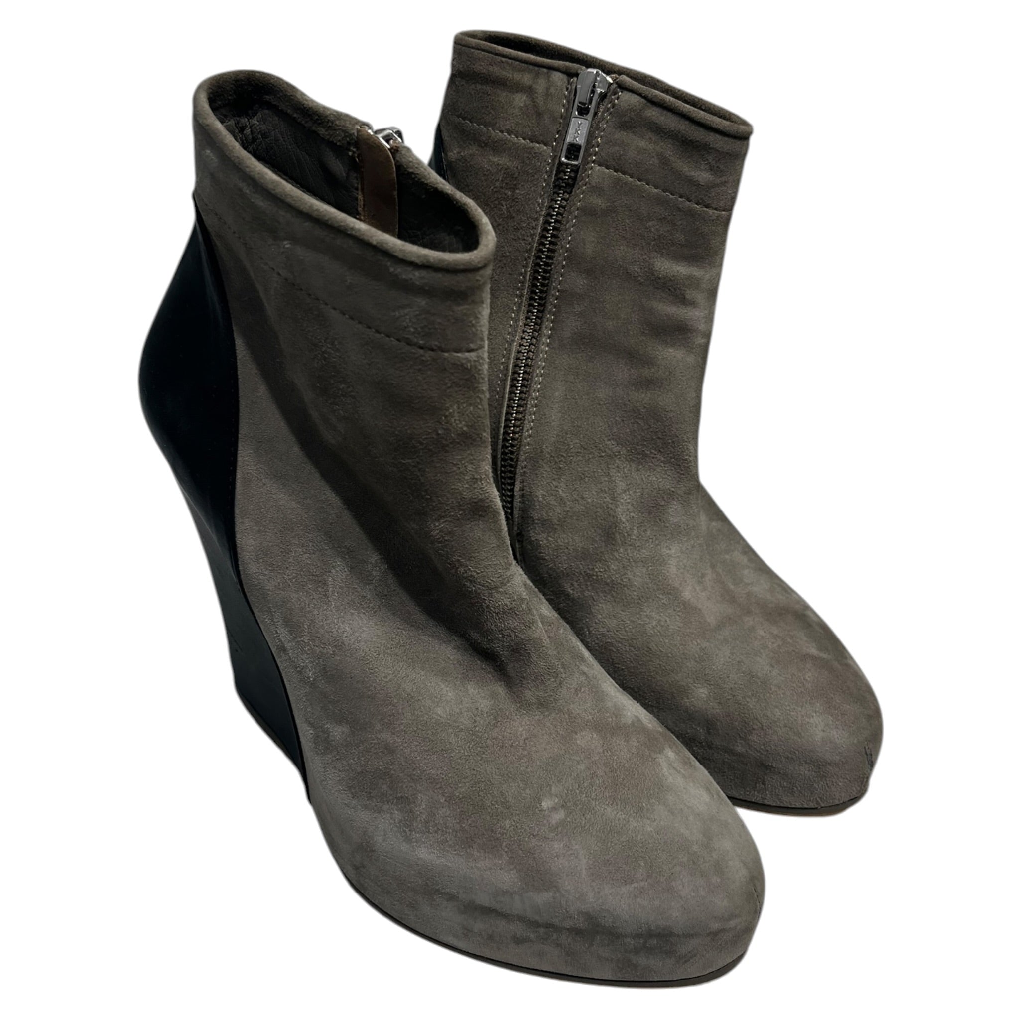 ANN DEMEULEMEESTER/Ankle Boots/EU 39/Suede/KHK/WEDGE HEELS view 1