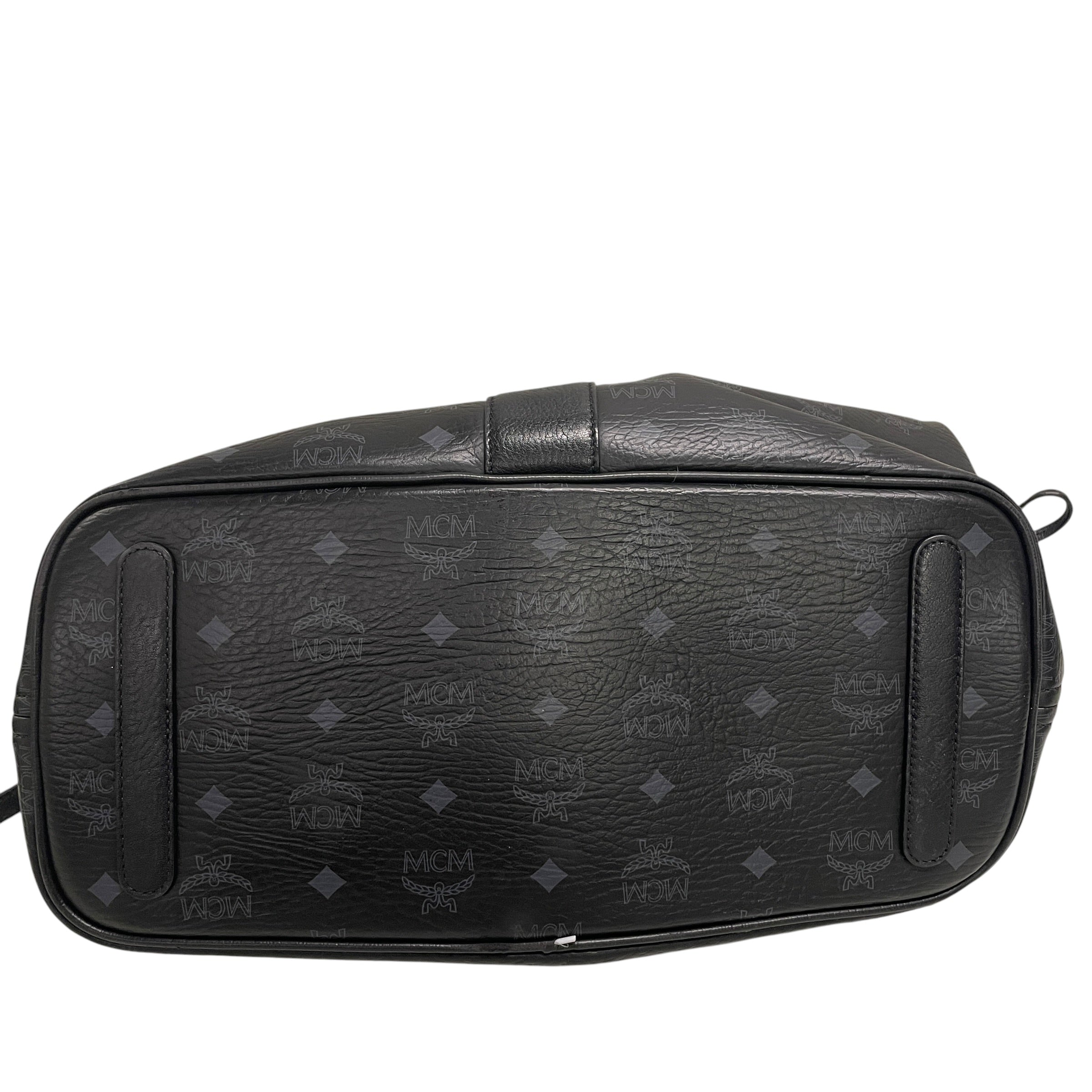 MCM/Bag/Monogram/Leather/BLK/attachable tote view 2
