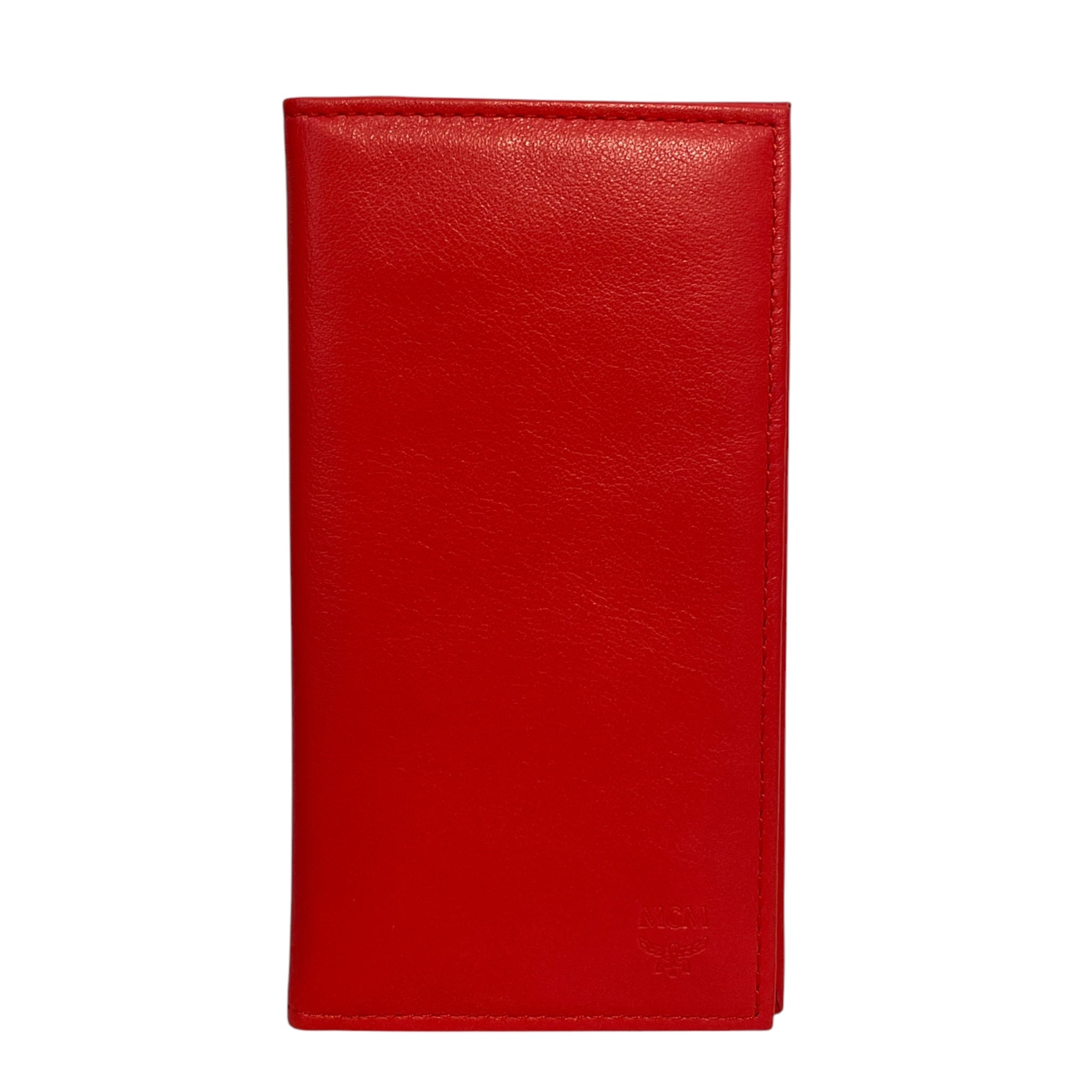 MCM/Long Wallet/Leather/RED/L's/Bottom Left Logo view 1