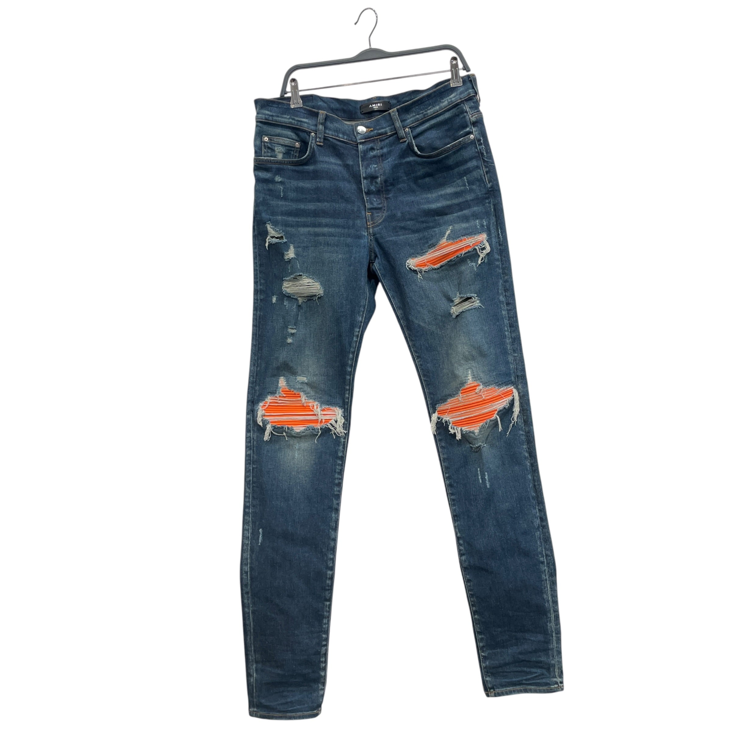 AMIRI/Pants/36/Cotton/BLU/MX1 ORANGE