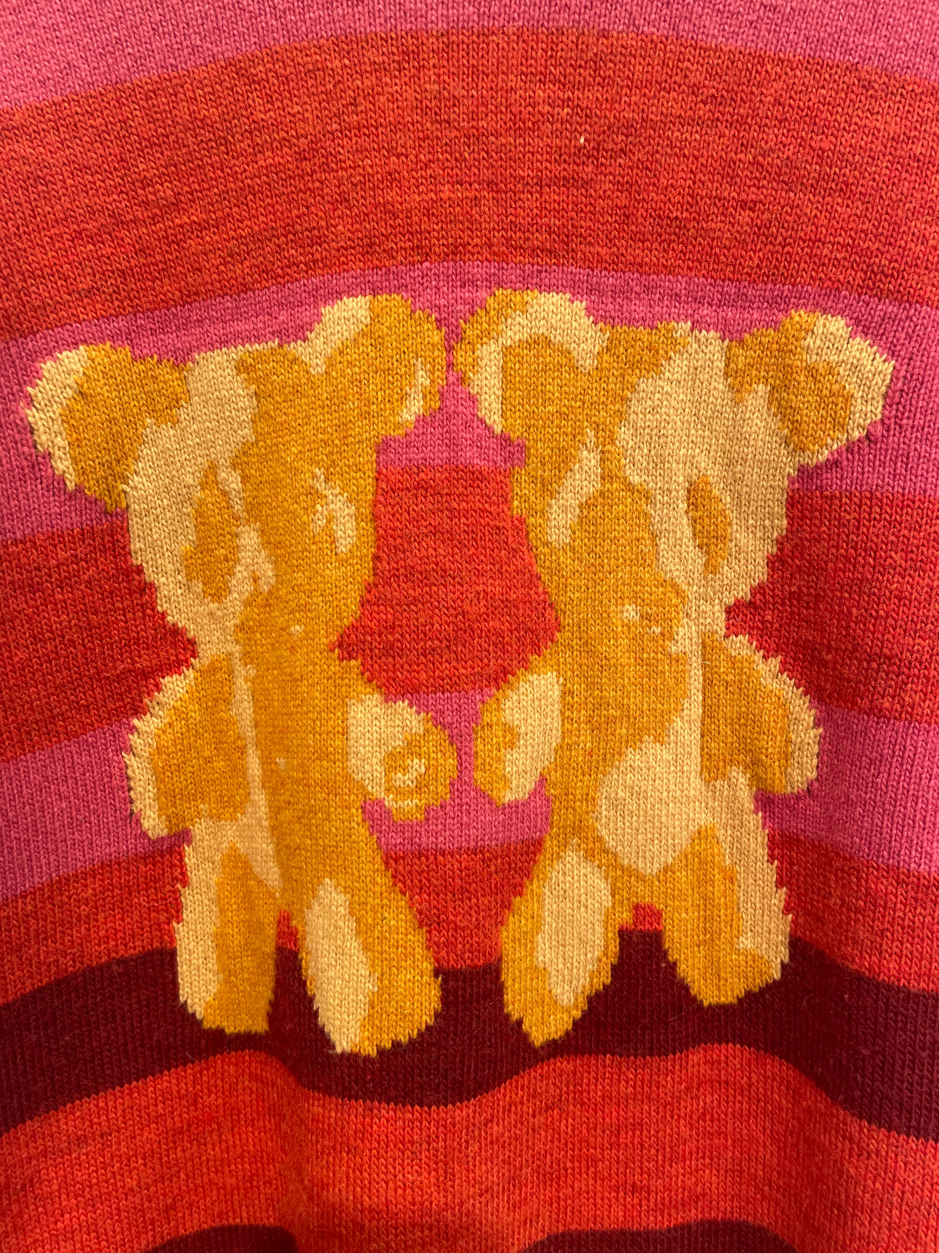 Heaven By Marc Jacobs/Heavy Sweater/XS/Stripe/Polyester/RED/HEAVEN GUMMY BEARS view 3