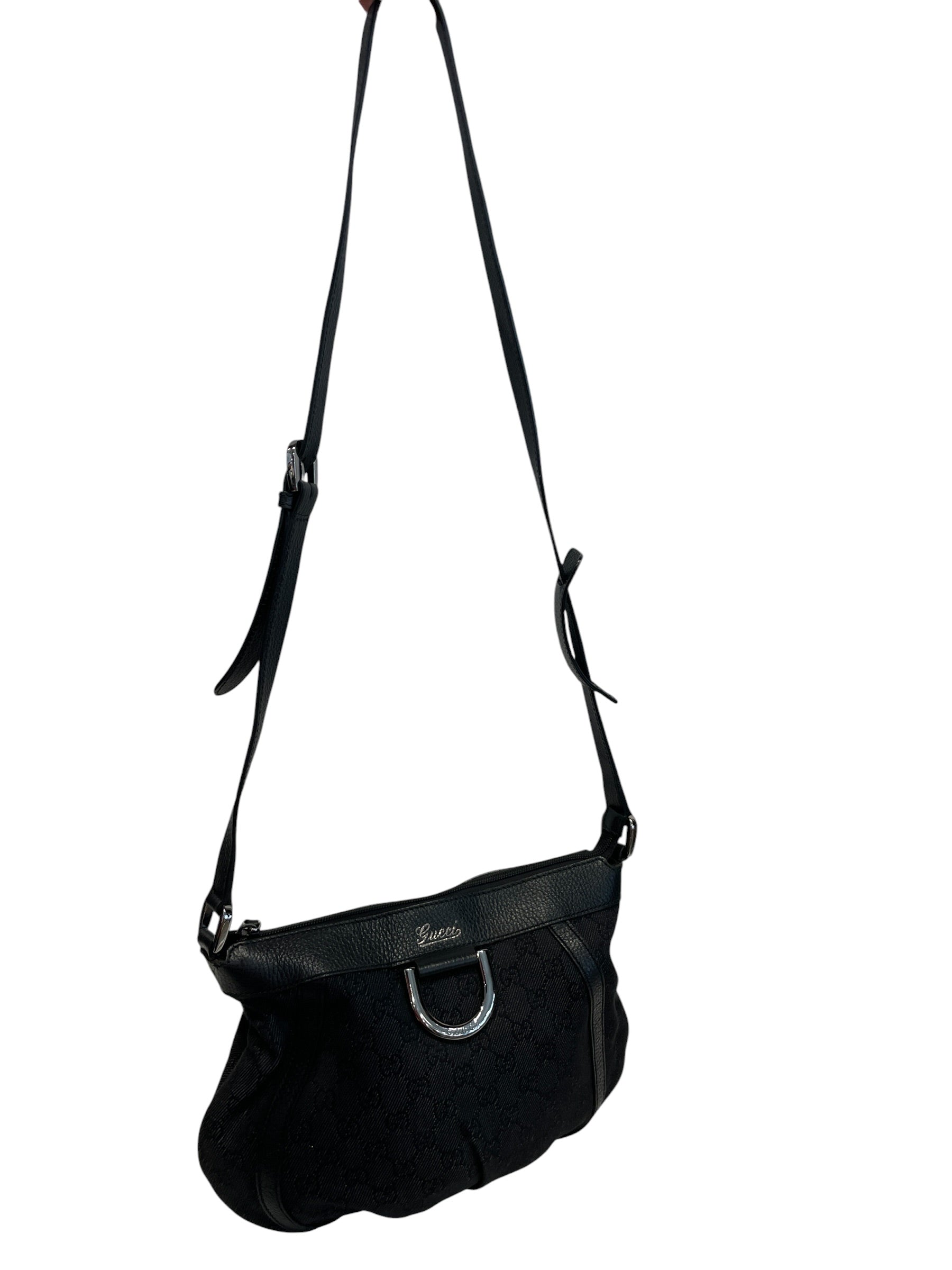 GUCCI/Tote Bag/Leather/BLK/MONOGRAM D-RING HOBO view 1