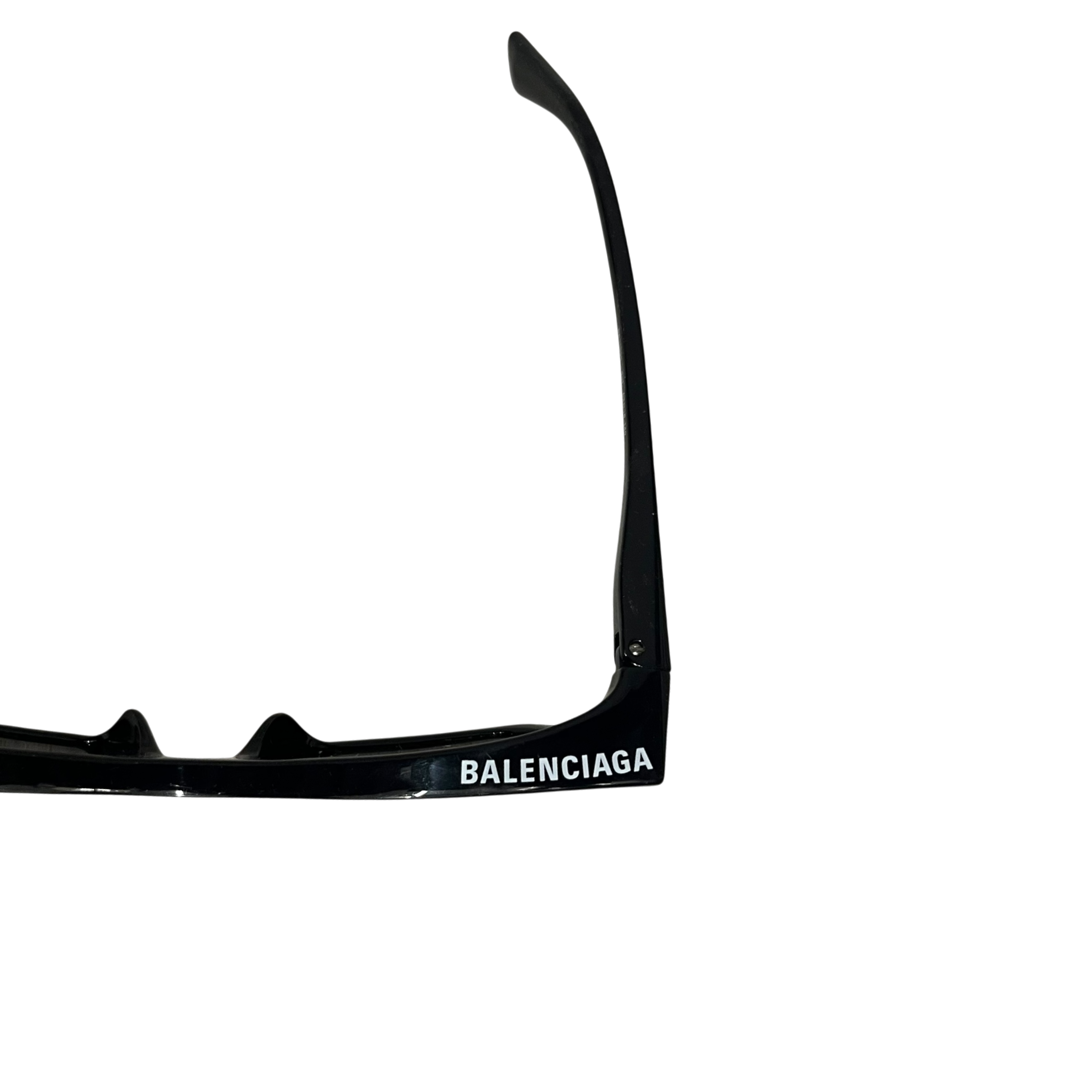 BALENCIAGA/Sunglasses/Celluloid/BLK/on frame view 4