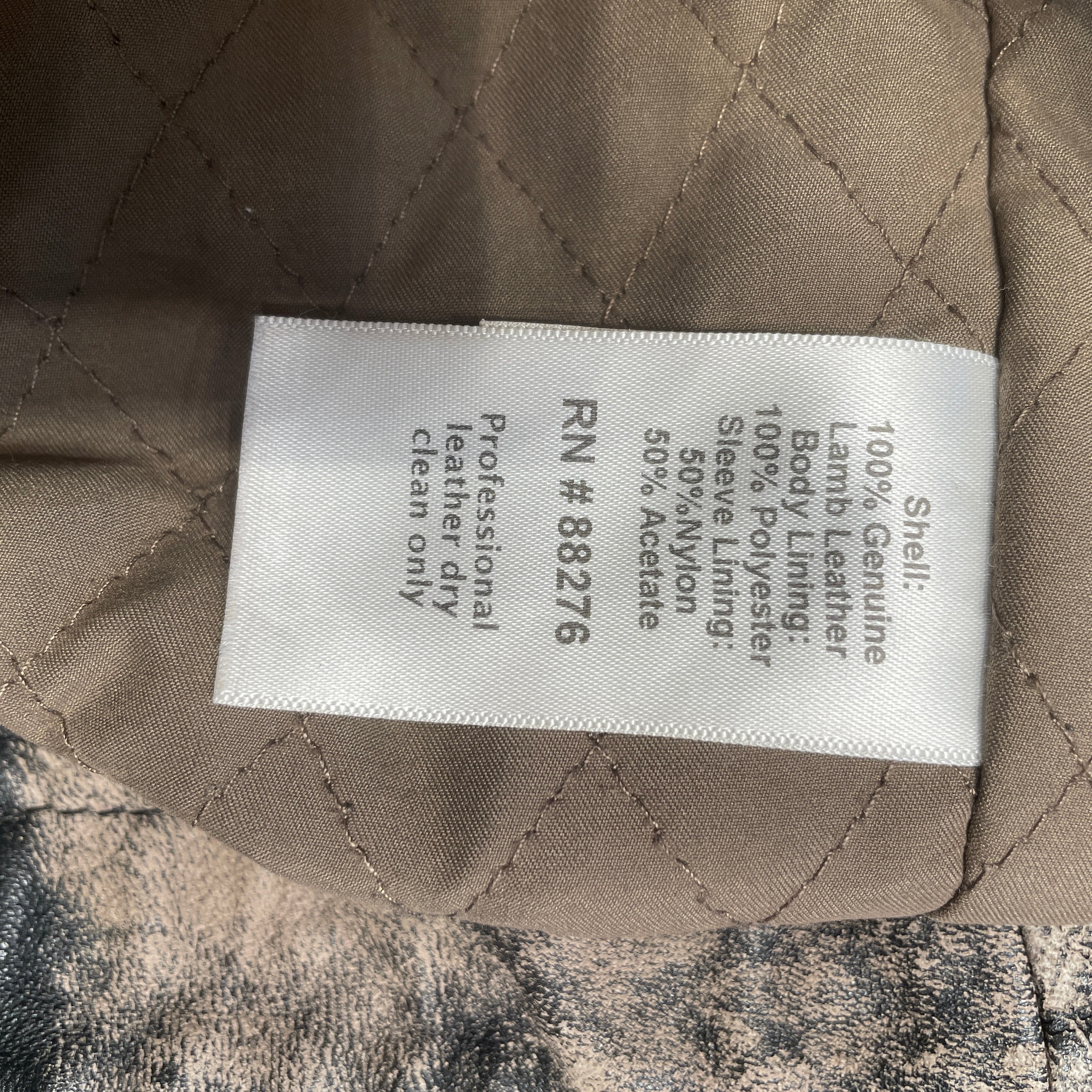 UGG australia/Leather Jkt/XXL/Lambskin/BRW/All Over Print/FADED WASHED BRWN view 4