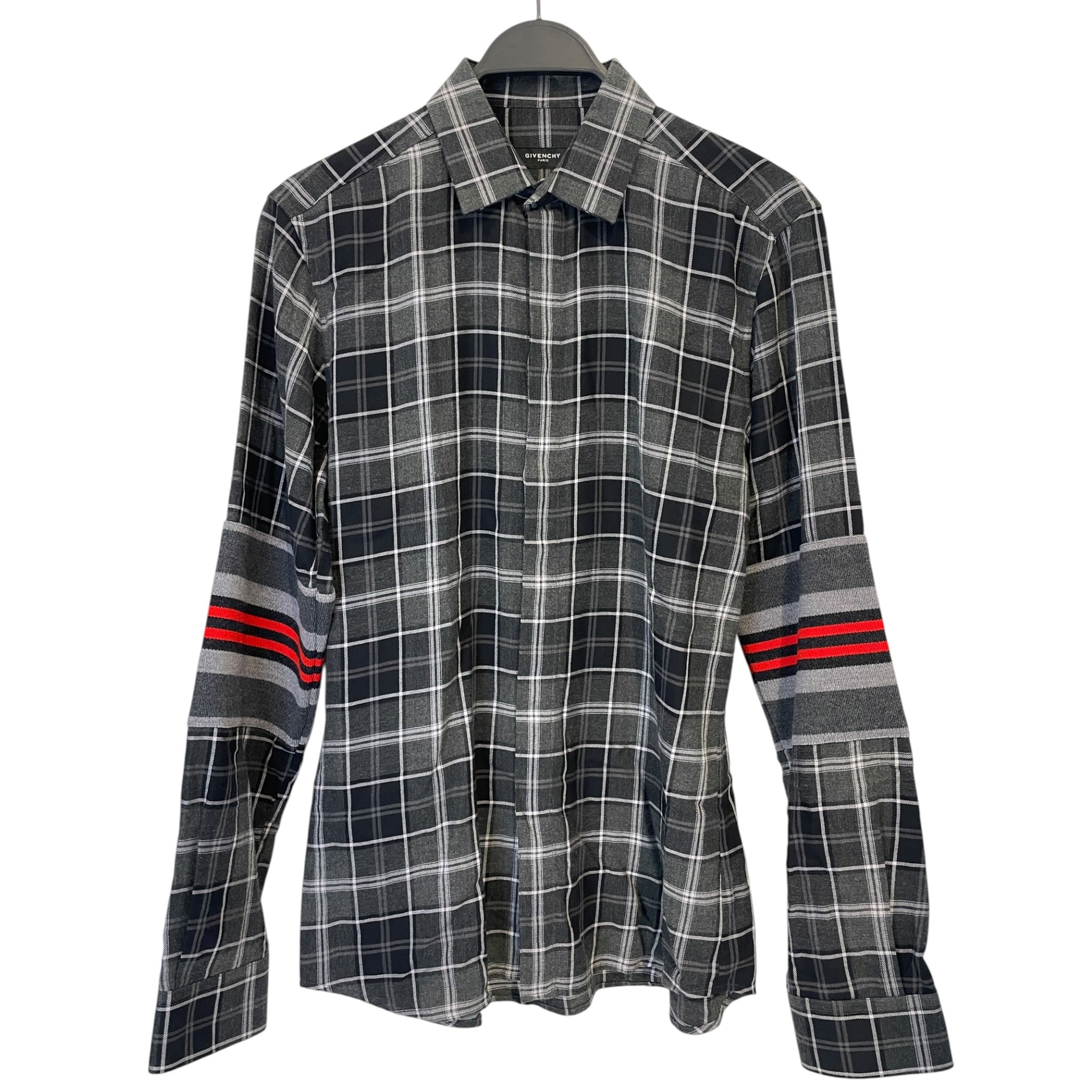 GIVENCHY/Flannel Shirt/38/Cotton/BLK/Plaid/ view 3