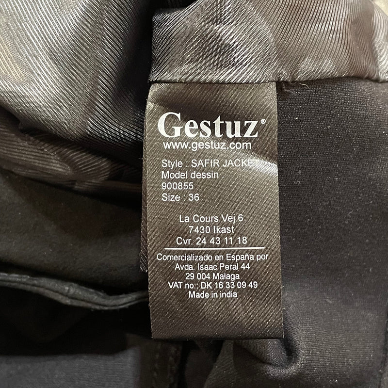 Gestuz/Leather Jkt/36/Leather/BLK/