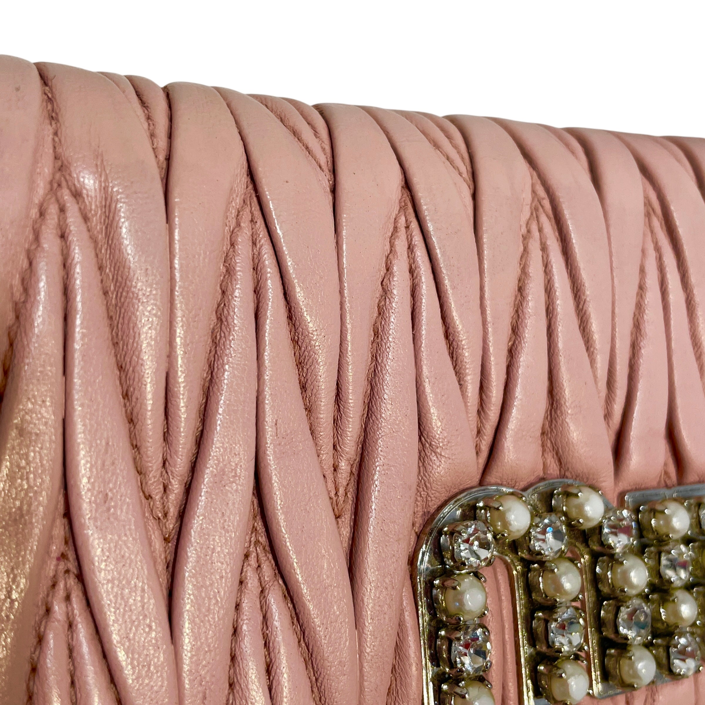 MIU MIU/Long Wallet/Leather/PNK/L's/Nappa Lambskin Matelasse Pink view 6