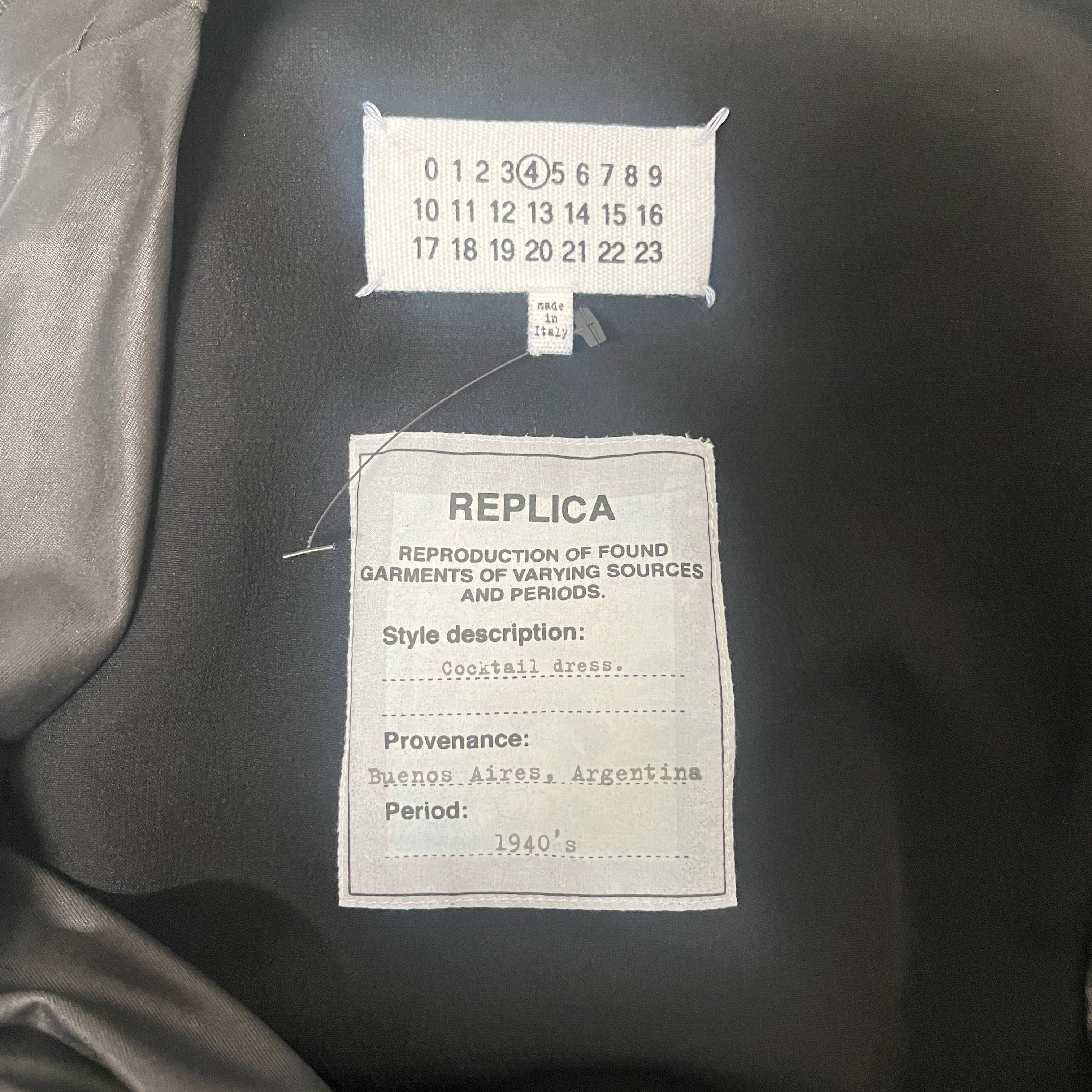 Maison Margiela/SL Dress/40/Cotton/BLK/REPLICA COCKTAIL DRESS view 3