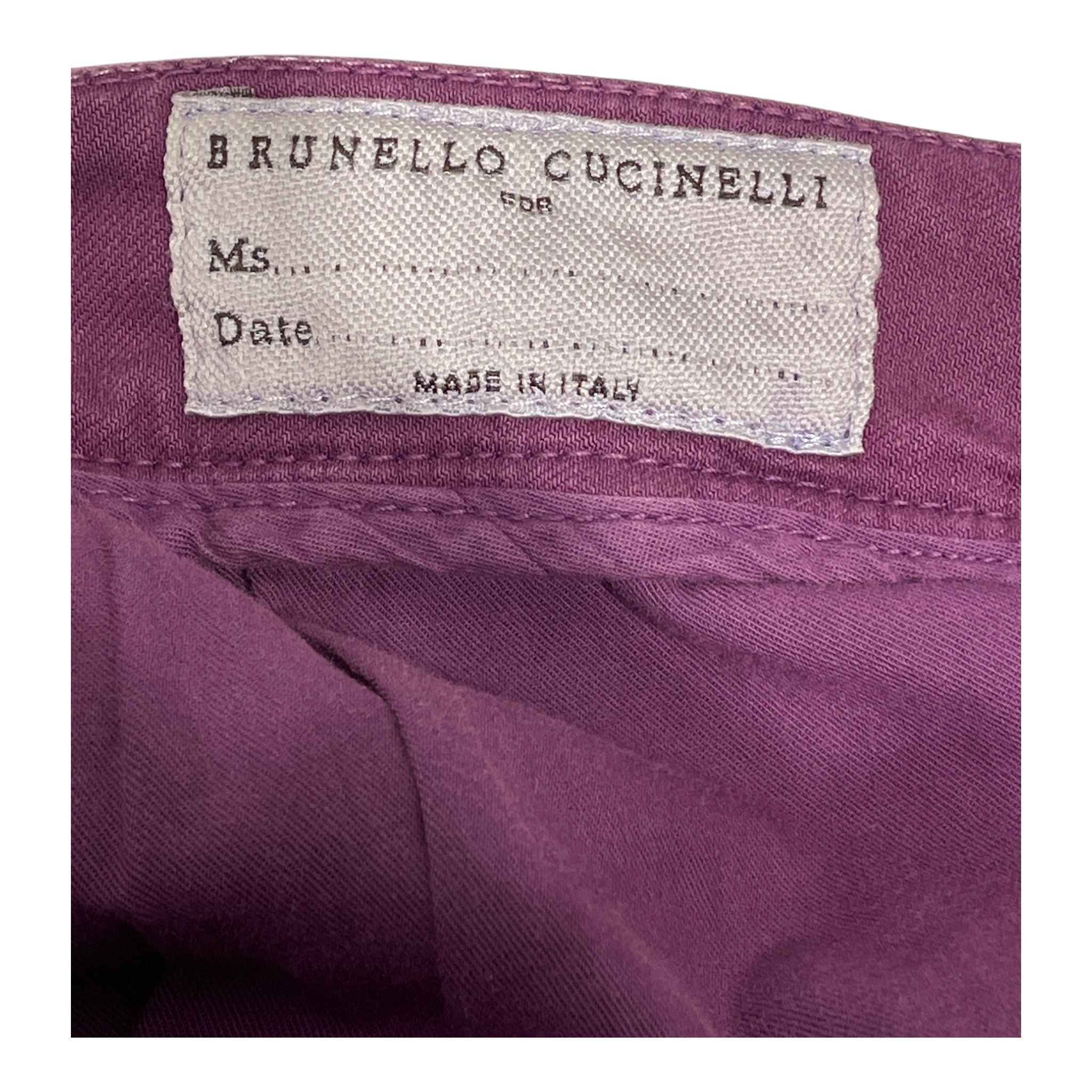 BRUNELLO CUCINELLI/Straight Pants/10/Cotton/PPL/Barney Colored Pants view 4