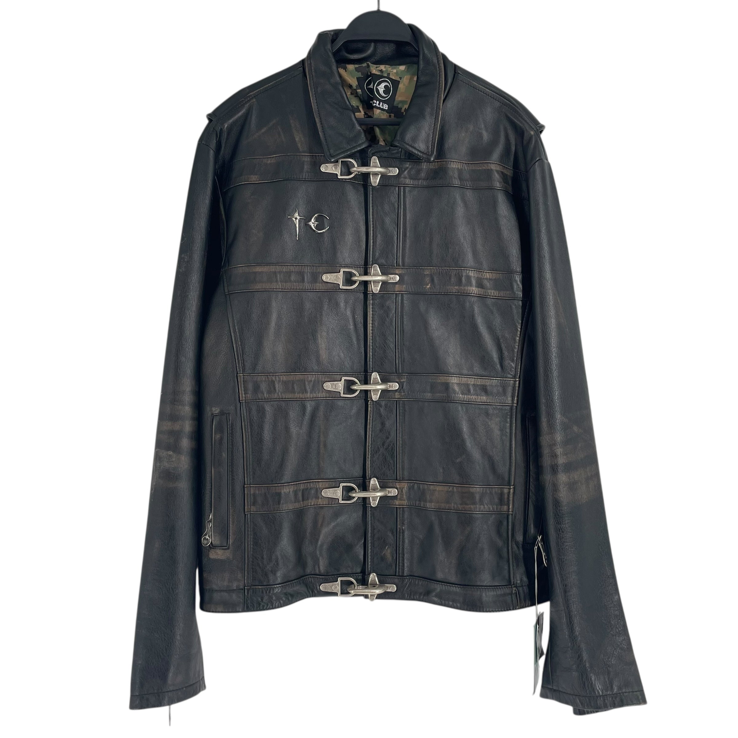 Thug Club/Leather Jkt/4/Leather/BLK/BIO SOILDER METAL CLIPS view 1