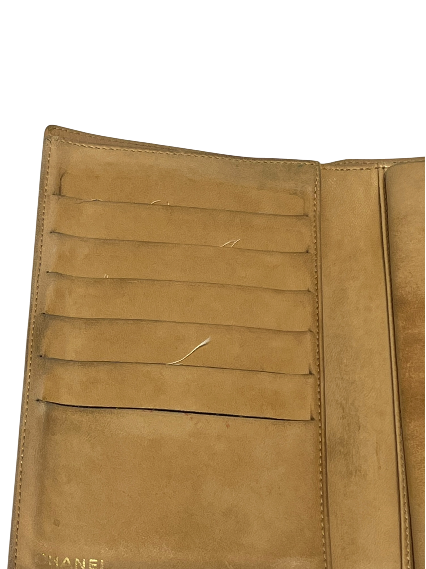 CHANEL/Bifold Wallet/Leather/BEG/L's/EMBROIDERED LOGO view 8