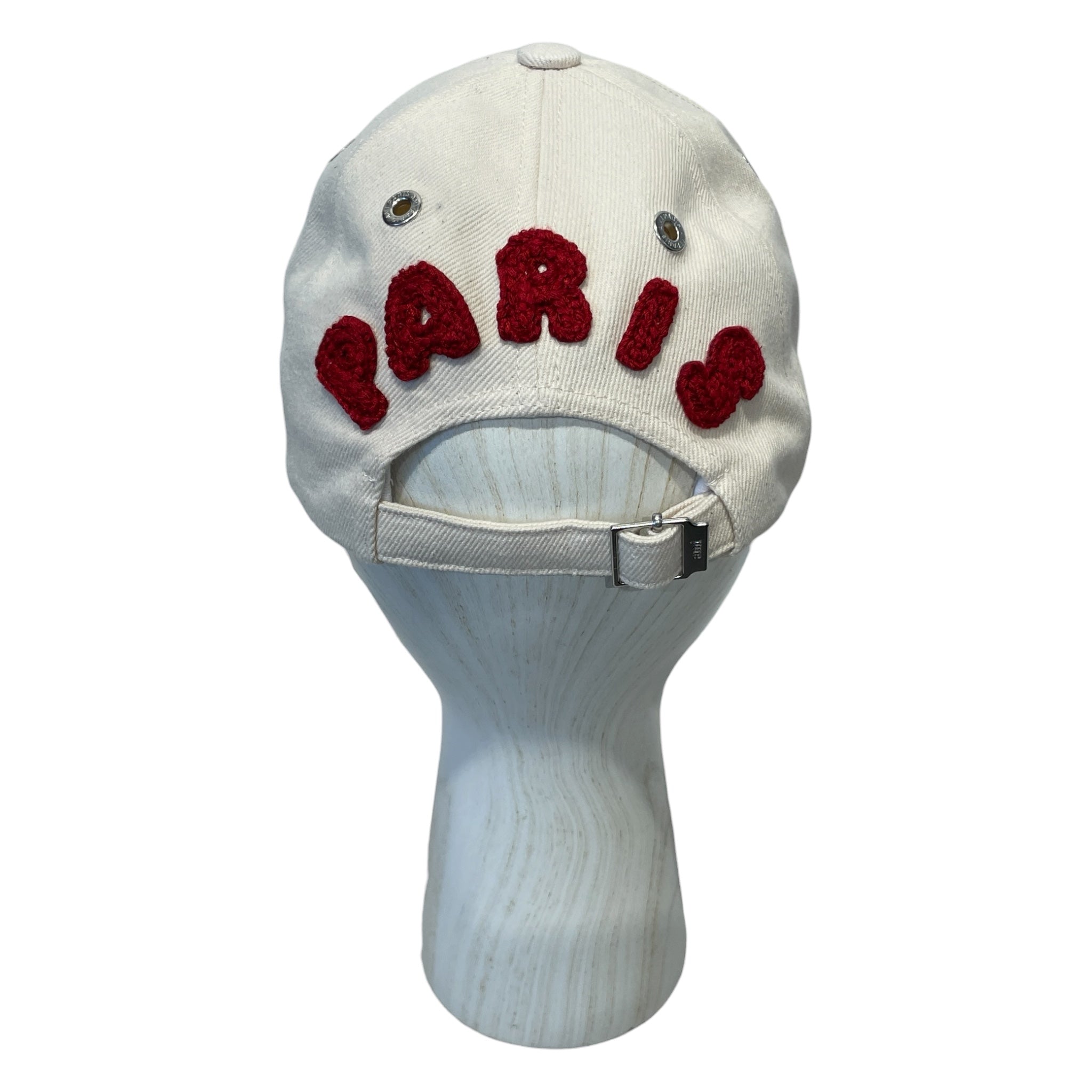 ami alexandre mattiussi/Cap/Cotton/CRM/FUZZY RED AMI LOGO view 2