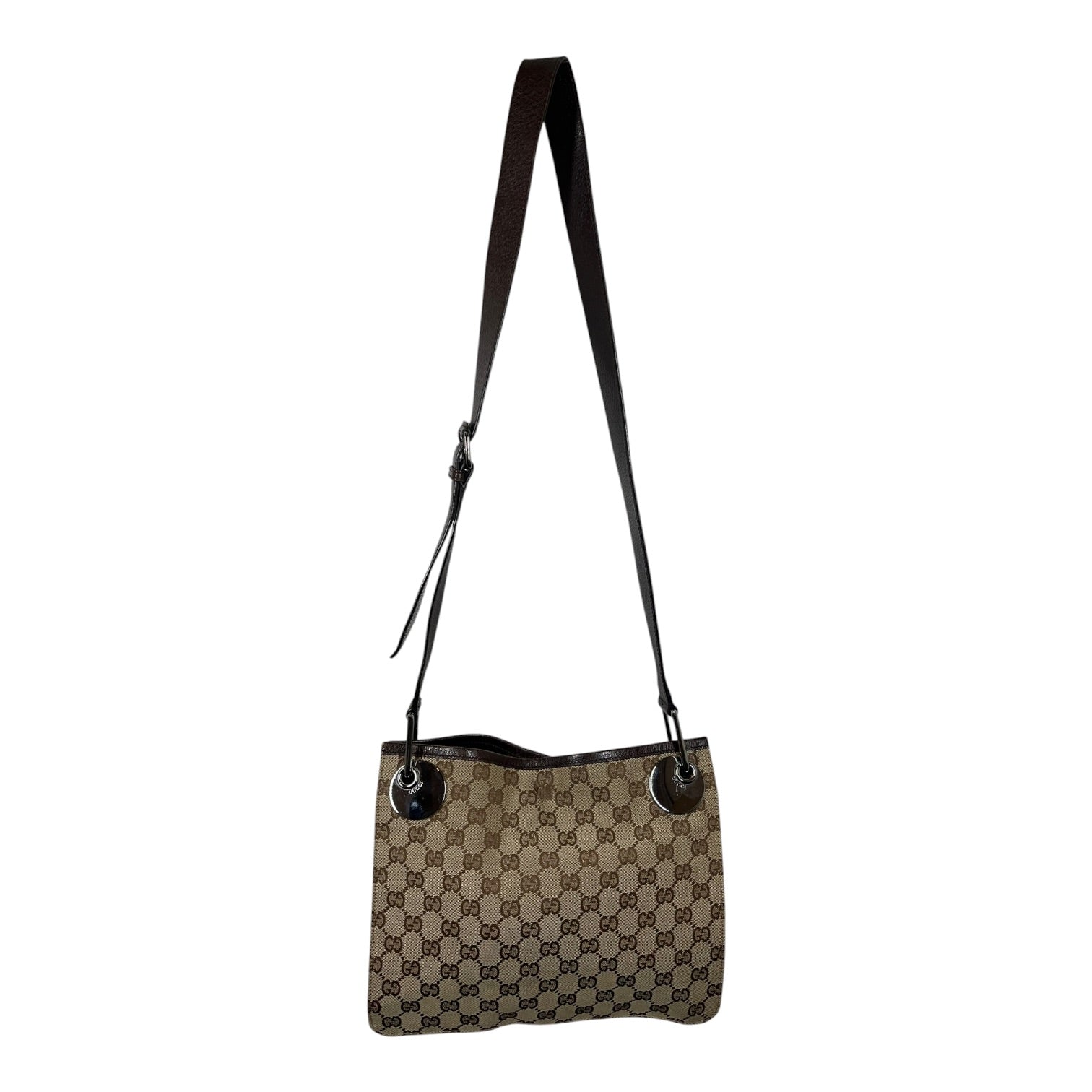 GUCCI/Cross Body Bag/Monogram/KHK/Eclipse Canvas view 2