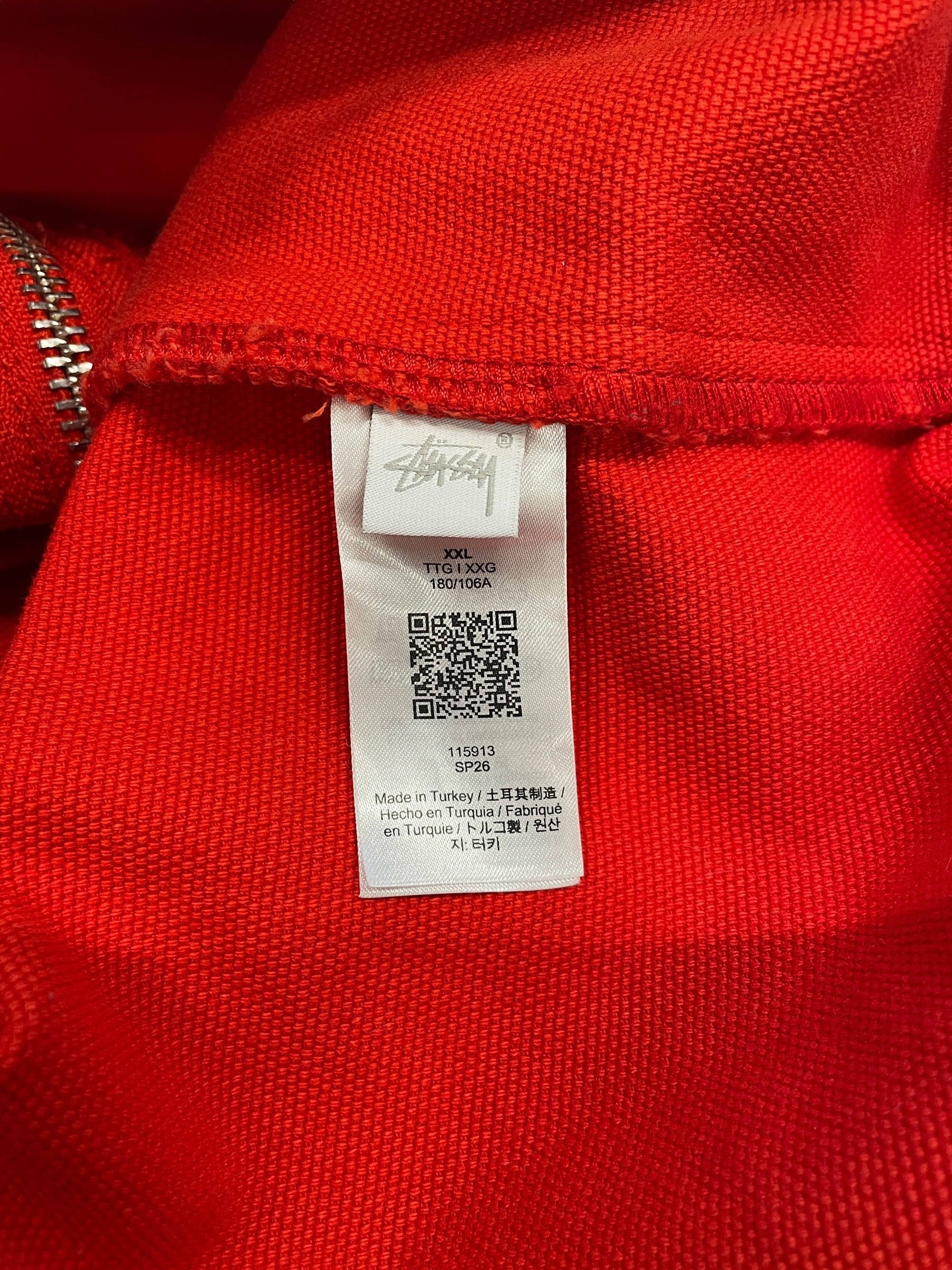 STUSSY/Jacket/XXL/Cotton/RED/WORK JACKET UNLINED CANVAS view 5