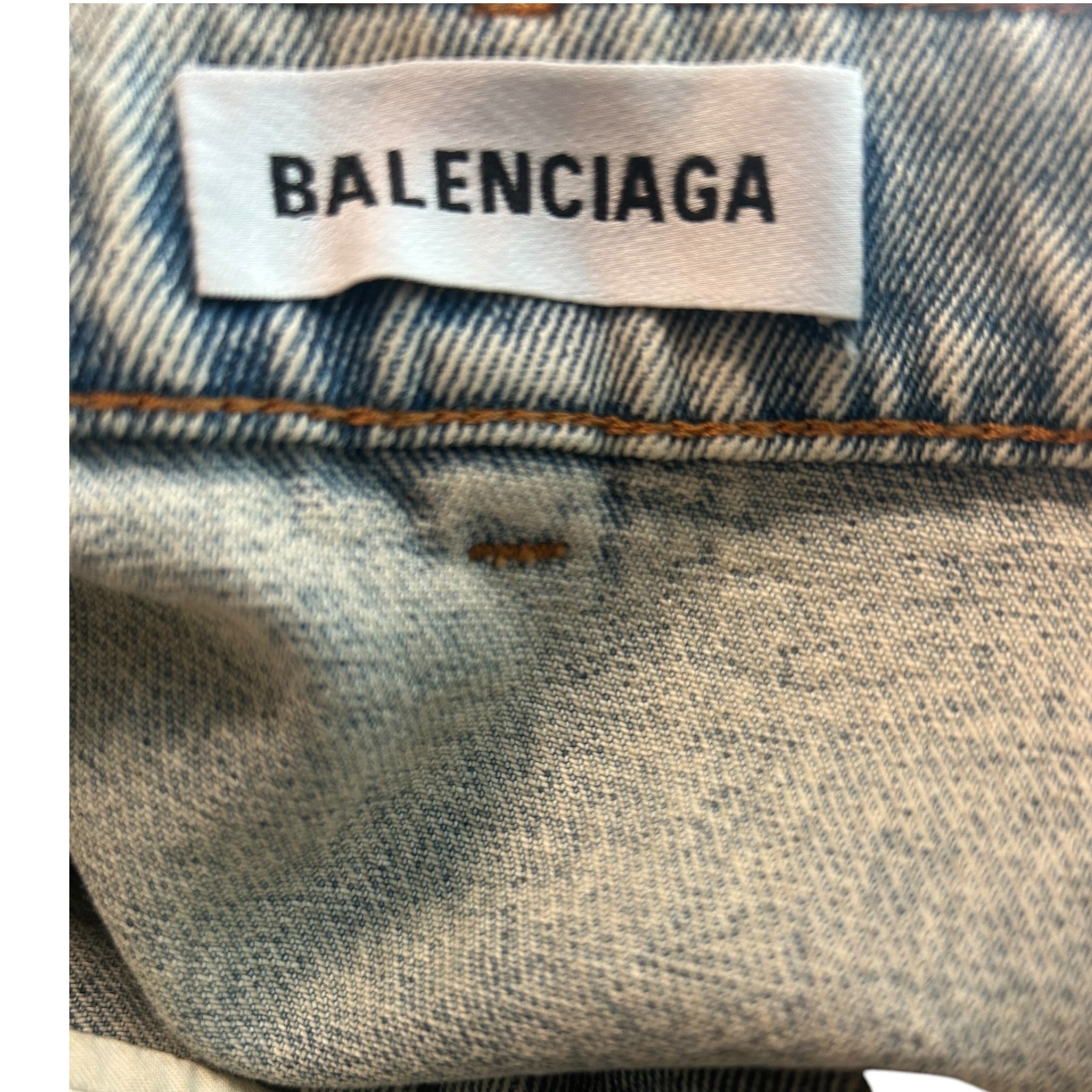 BALENCIAGA/Long Skirt/36/Denim/BLU/LIGHT WASH DENIM SKIRT view 5