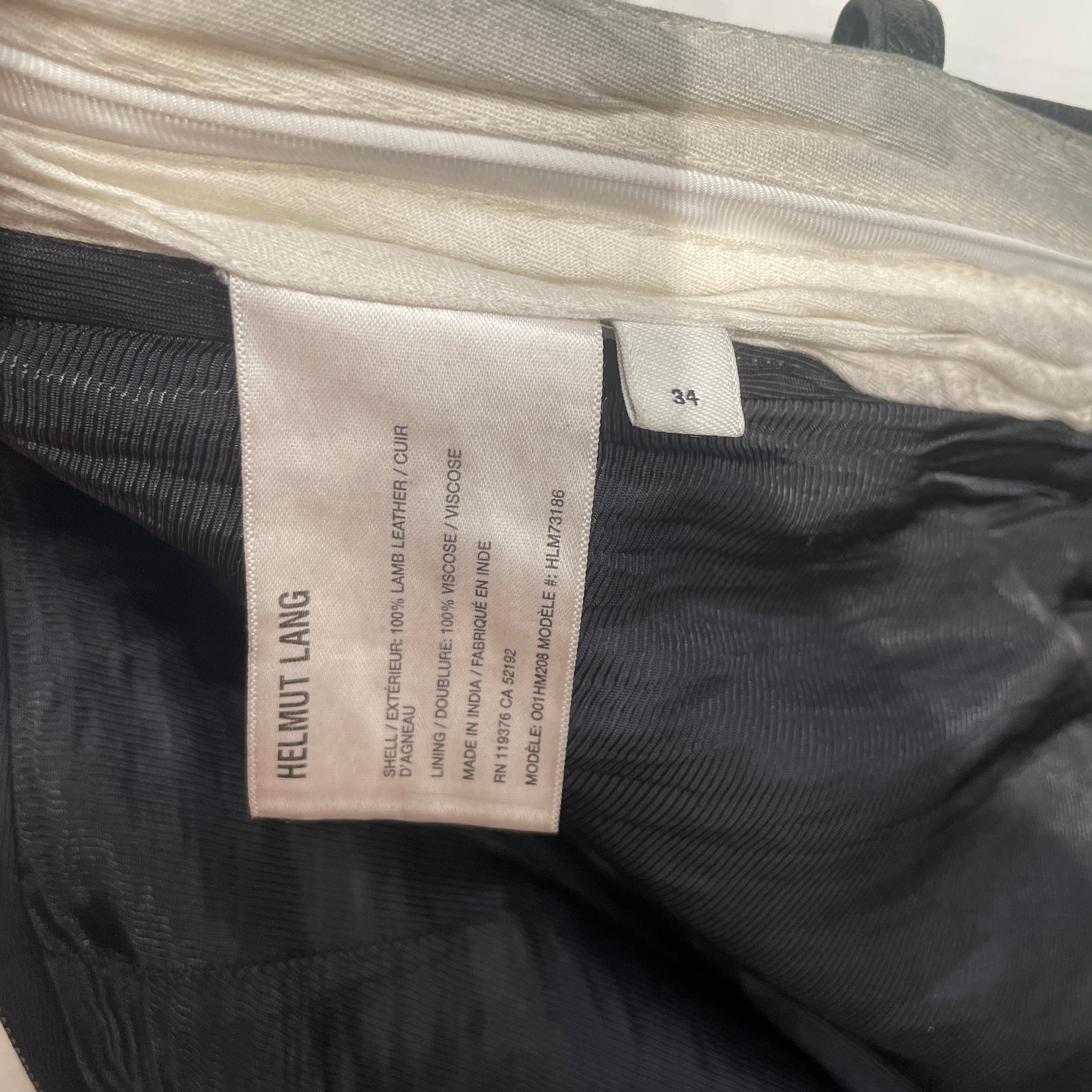 Helmut Lang/Straight Pants/34/Leather/BLK/PANELED LEATHER PANT view 4