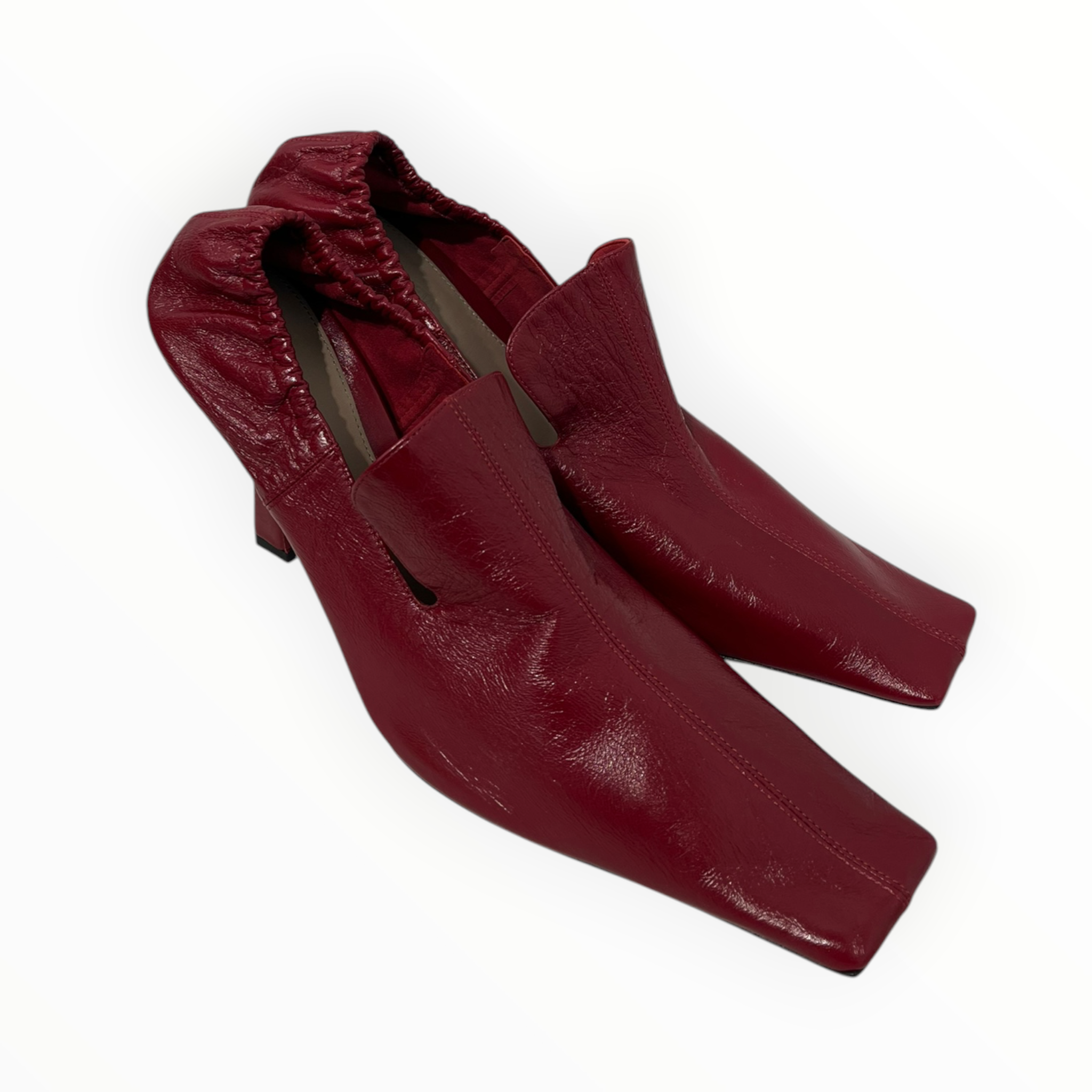 BOTTEGA VENETA/Heels/Leather/RED/RED LOAFER PUMPS/GLOSSY NAPA view 2