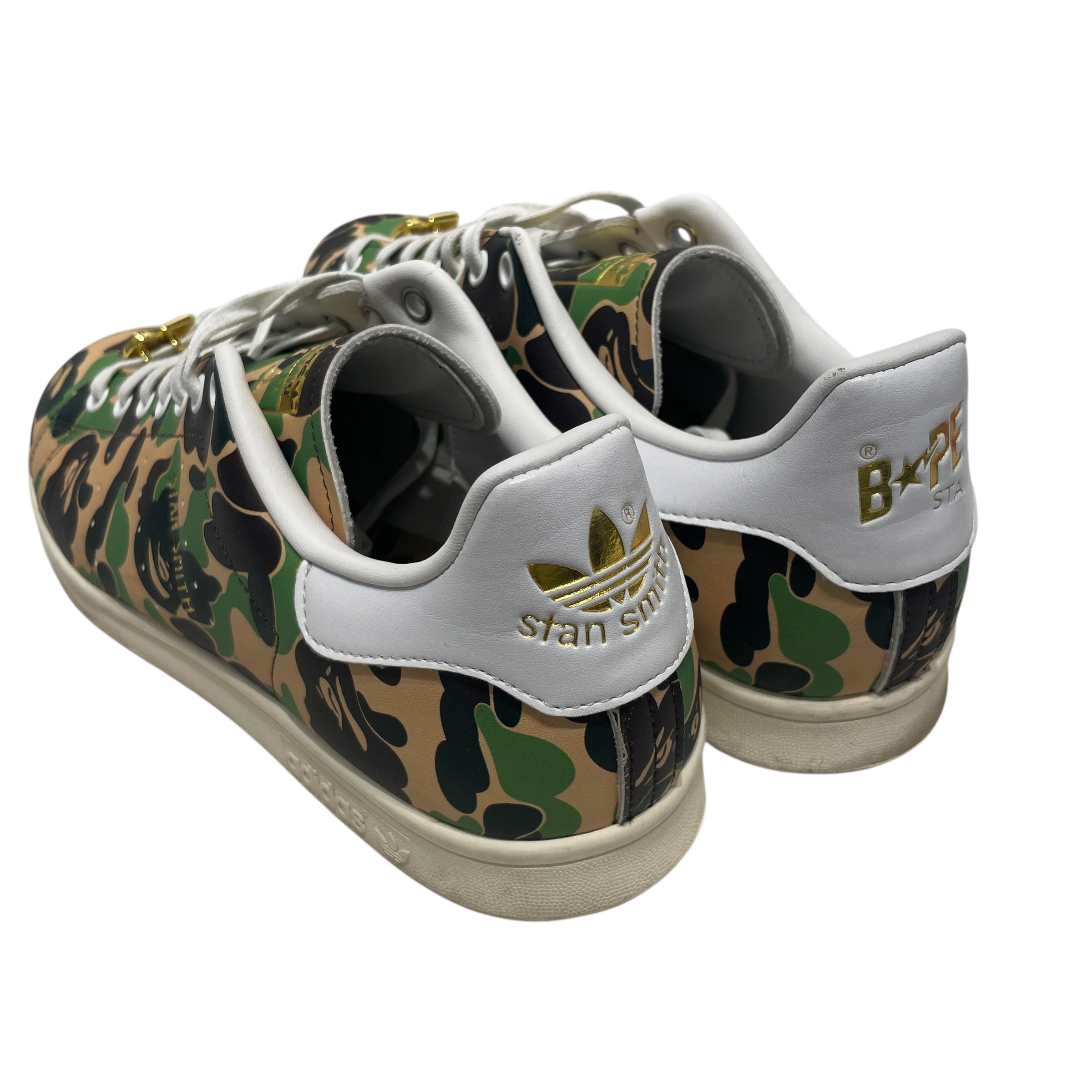 A BATHING APE/adidas/Low-Sneakers/US 11.5/Camouflage/Acrylic/GRN/ view 2