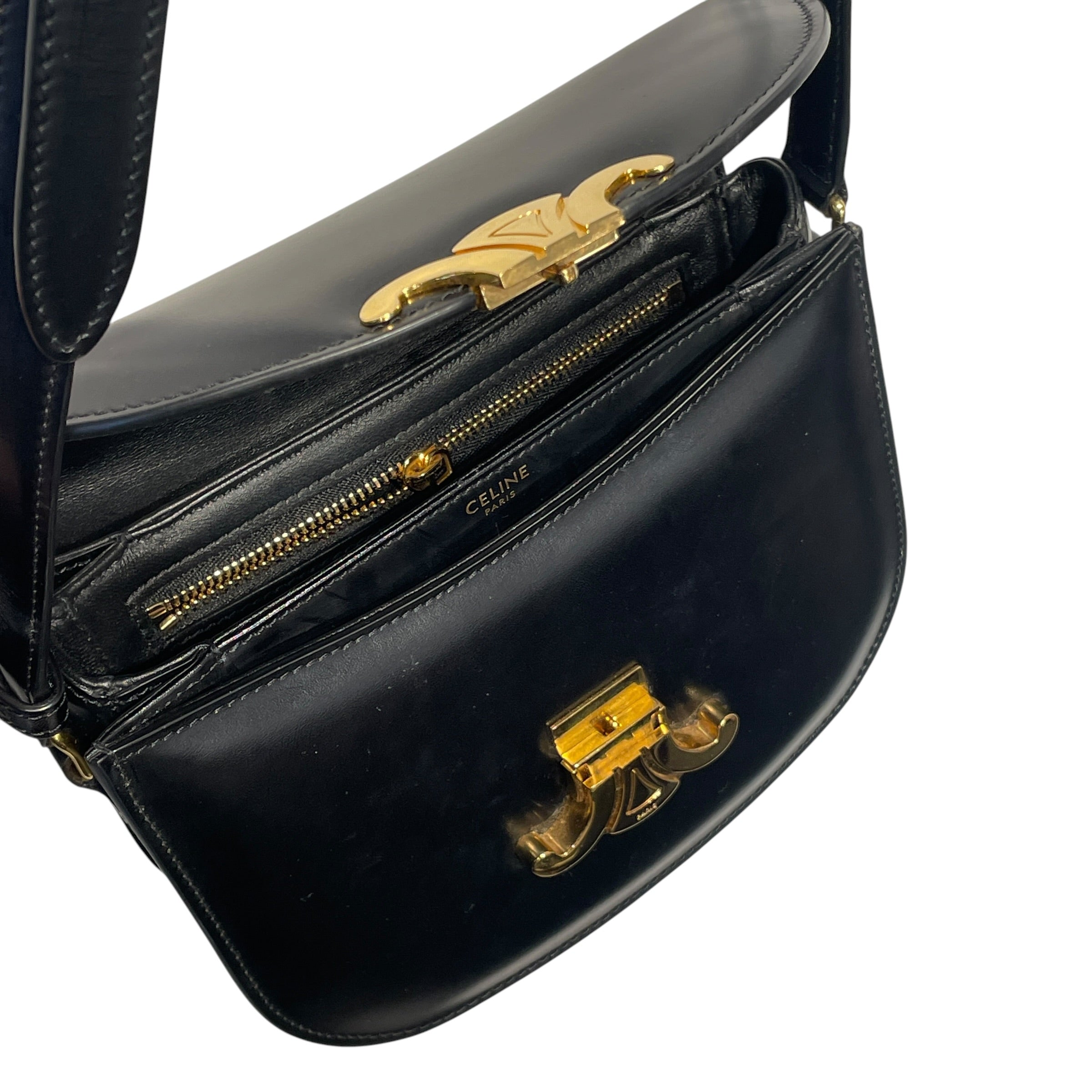 CELINE/Cross Body Bag/Leather/BLK/TRIOMPHE view 7