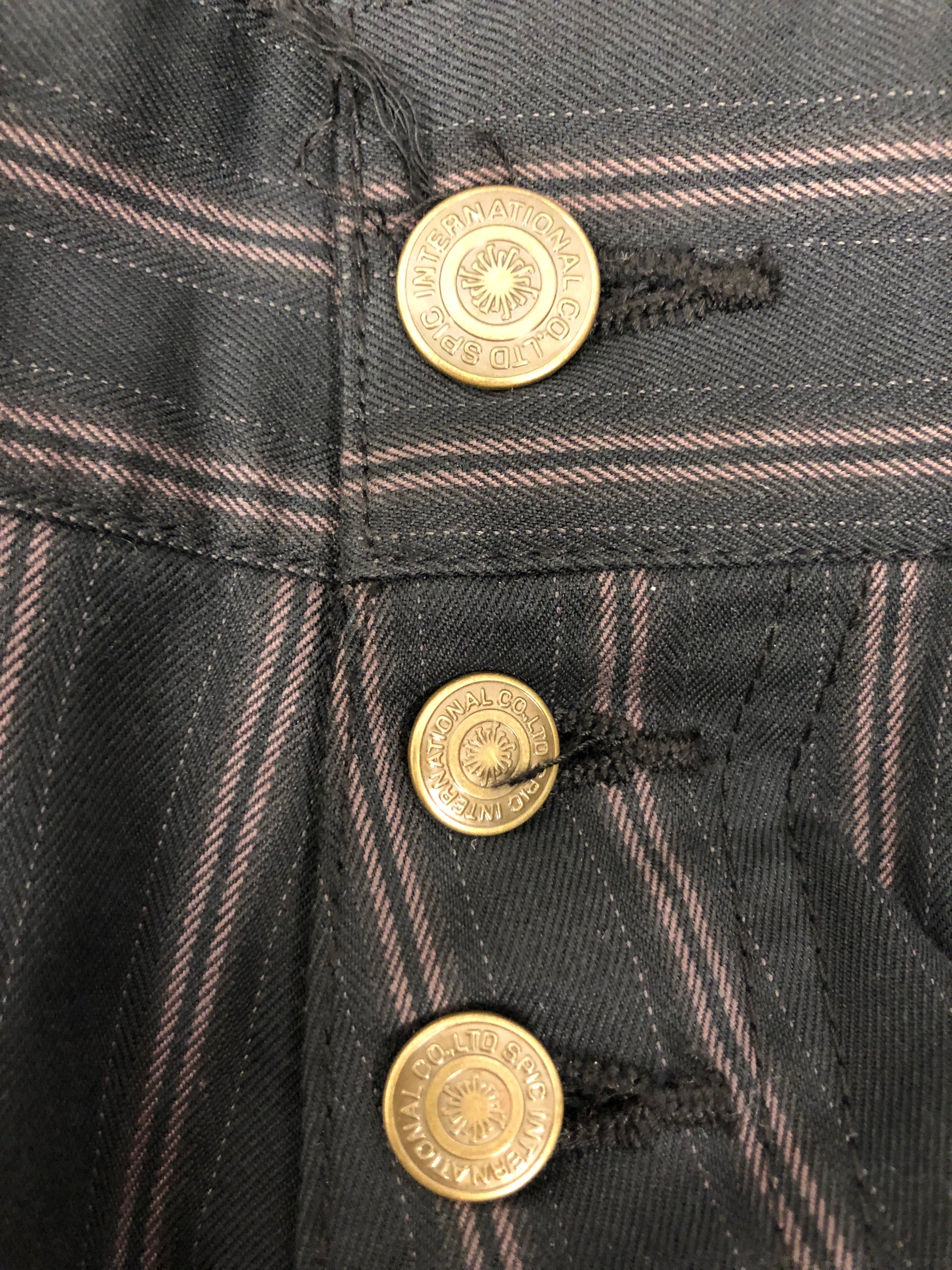 TORNADO MART/Bottoms/L/Stripe/Cotton/BLK/Flared Pants/Gold Hardware view 4
