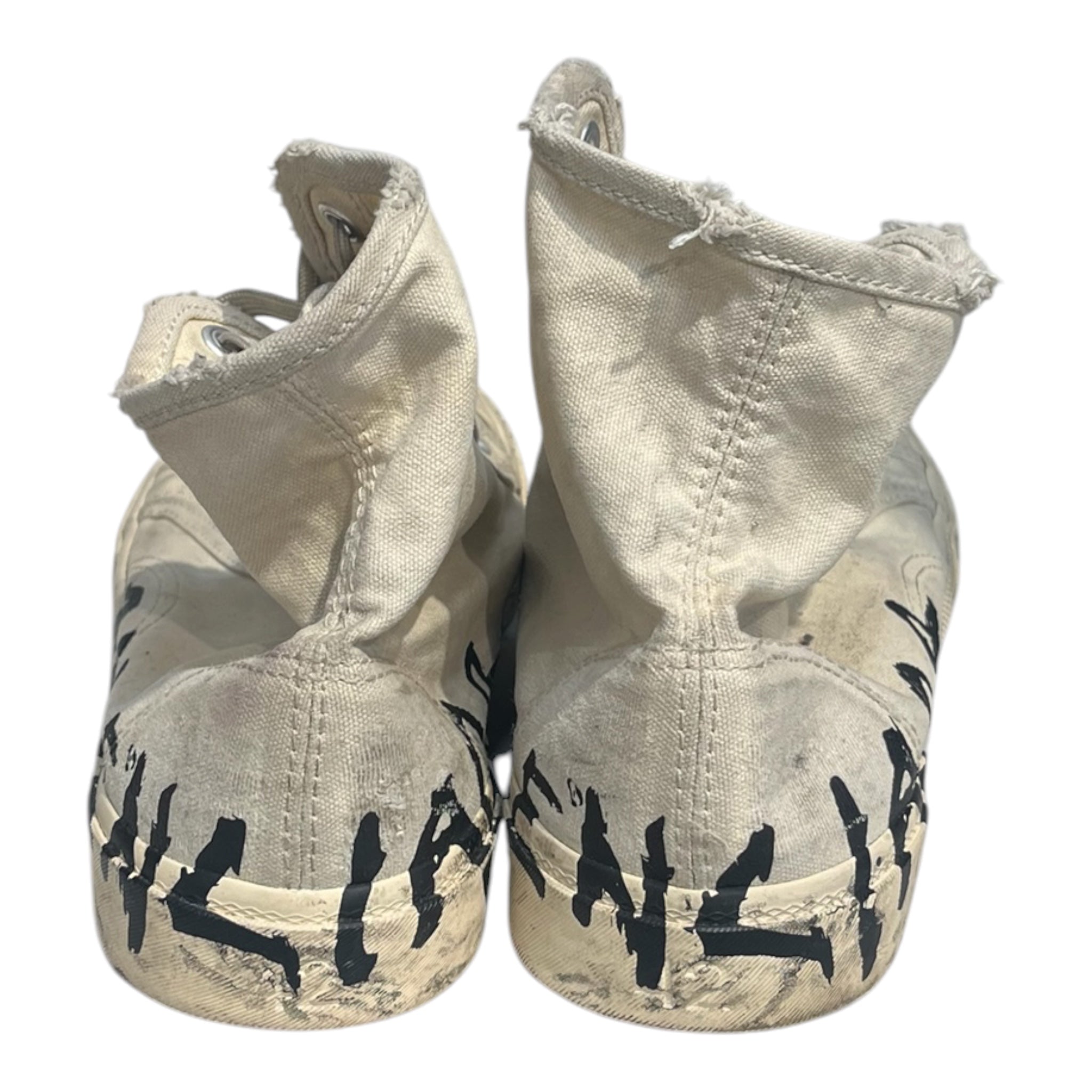 BALENCIAGA/Hi-Sneakers/EU 42/Cotton/WHT/PARIS DESTROYED BLACK GRAFFITI view 5