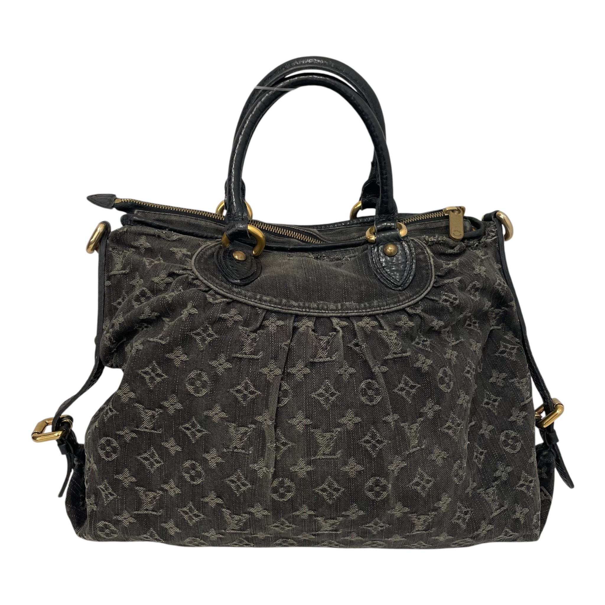 LOUIS VUITTON/Hand Bag/Monogram/Denim/BLK/NEO CABBY view 2
