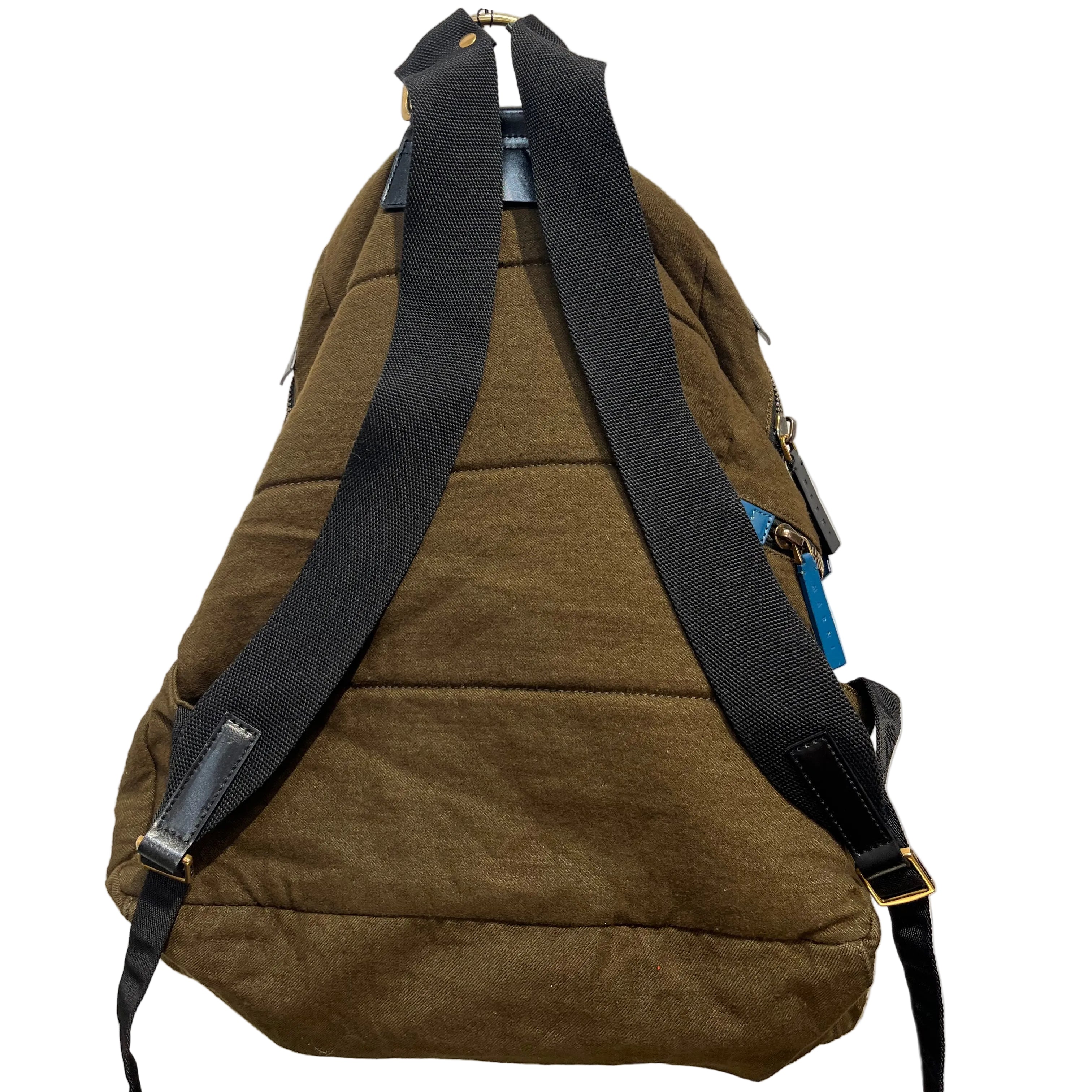 MARNI/Backpack/Cotton/GRN/BLU/BLK/GRN/ ZIPPER BAG view 2