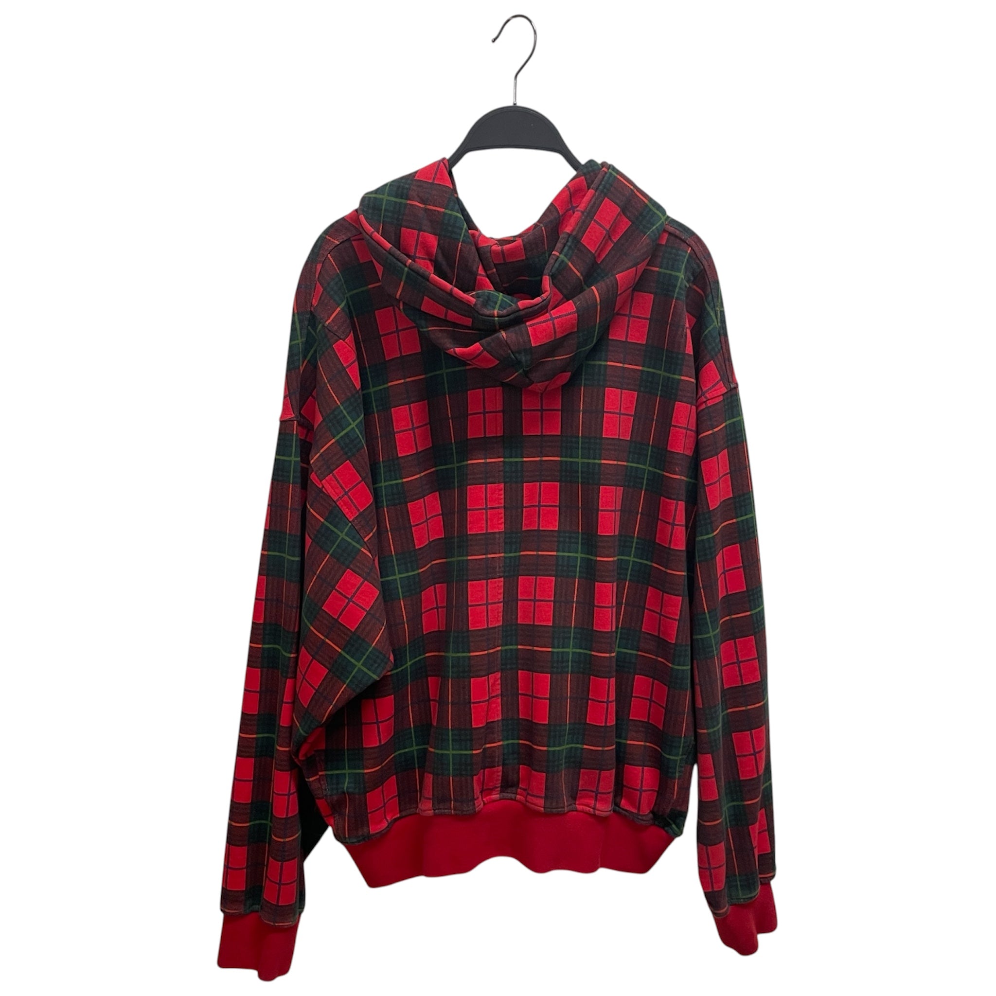 FEAR OF GOD/Hoodie/M/Plaid/Cotton/RED/GREEN RED PLAID/2017 TAG view 2