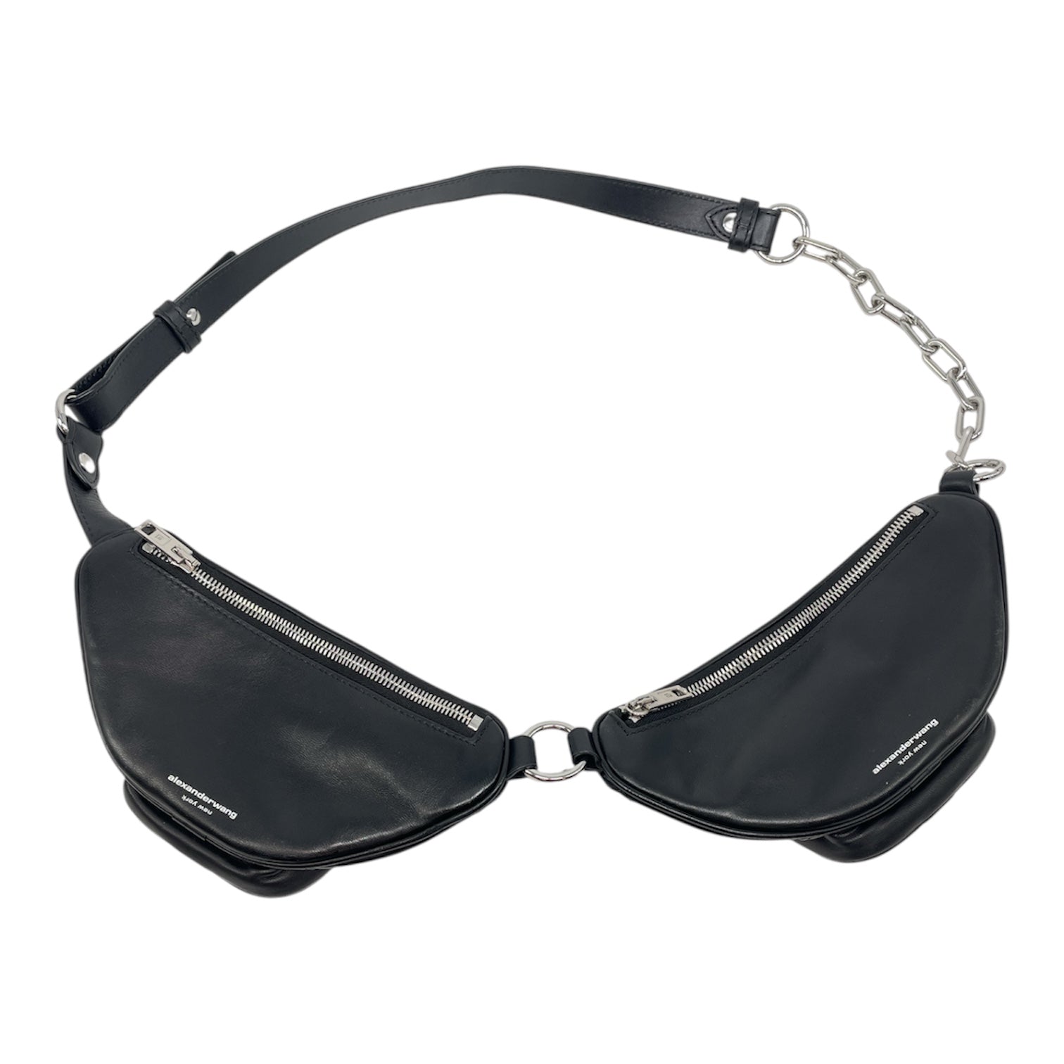 Alexander Wang/Accessories/Leather/BLK/double fanny pack view 2
