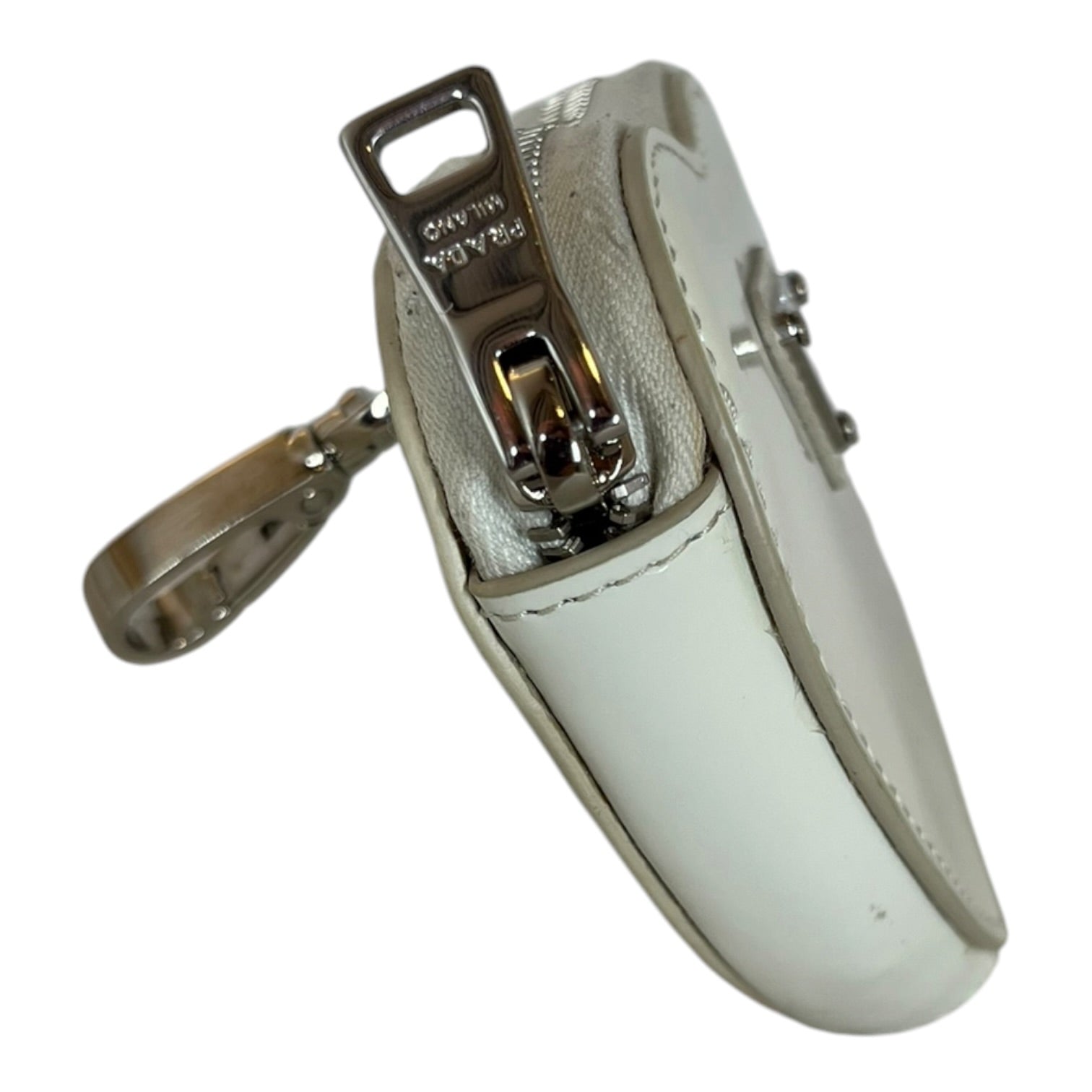 PRADA/Pouch/Leather/WHT/SPAZZOLATO HEART COIN POUCH view 3