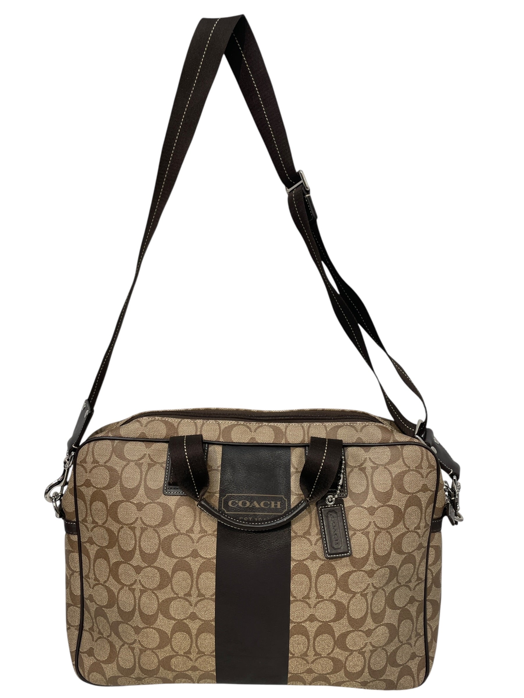 COACH/Briefcase/Monogram/Leather/CML/f70592 vert stripe view 1