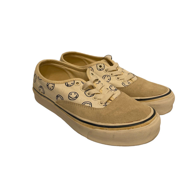 HYSTERIC GLAMOUR/Low-Sneakers/US 7/Suede/CRM/U-Tip/HAPPY FACE VANS HYSTERICS