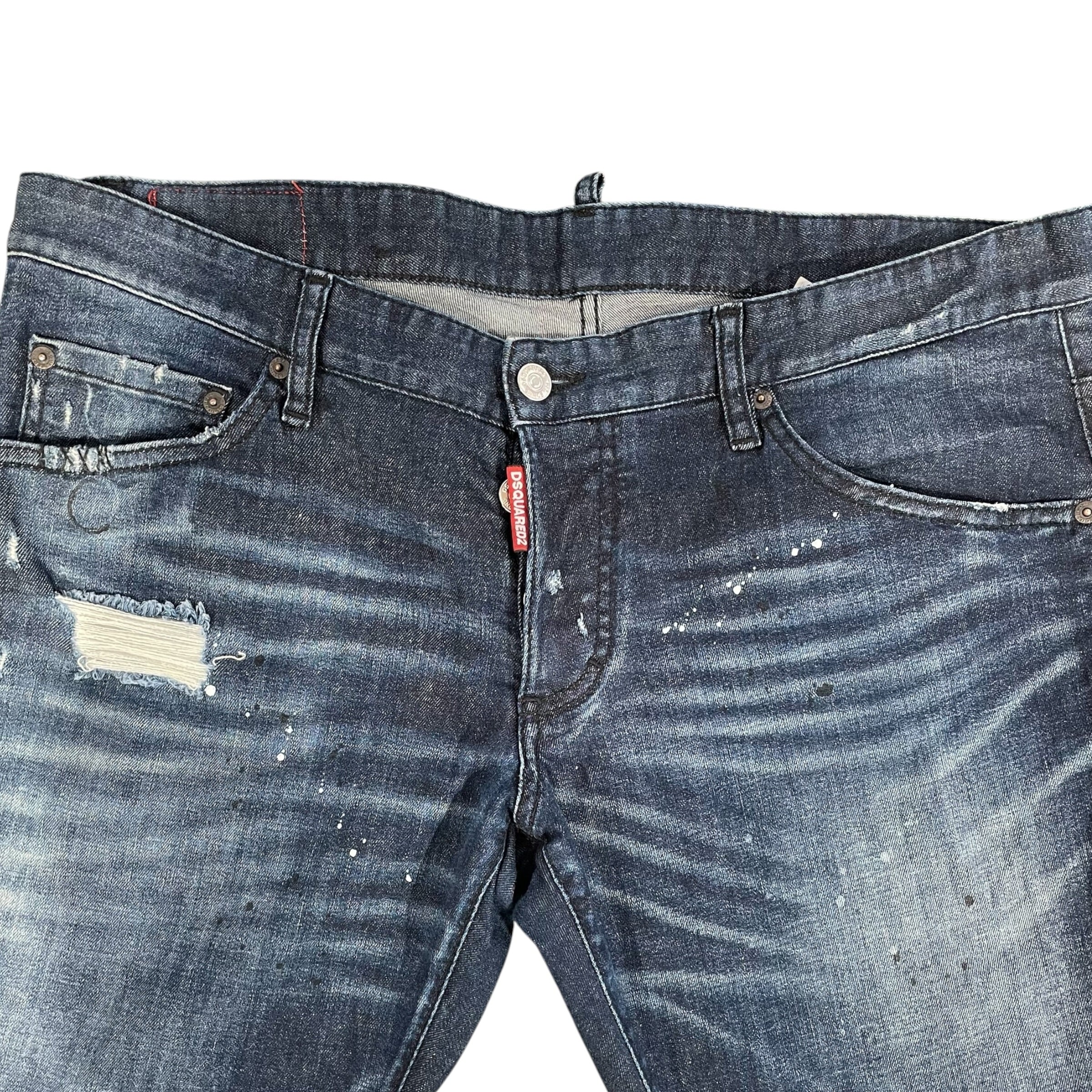 DSQUARED2/Skinny Pants/56/Cotton/NVY/EXTERNAL FRONT ZIP W REPAIRS view 5