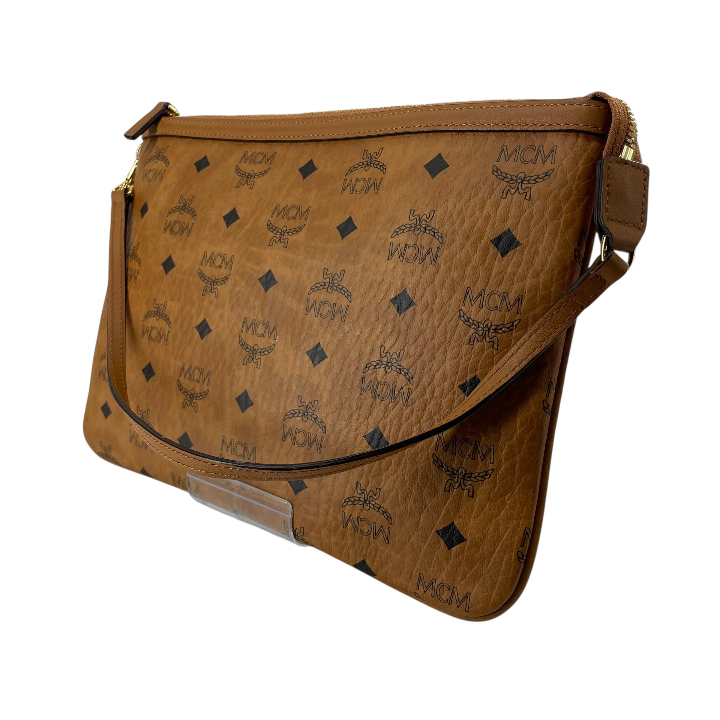 MCM/Pouch/All Over Print/Leather/CML/SHOULDER STRAP BLK MONOGAM view 4