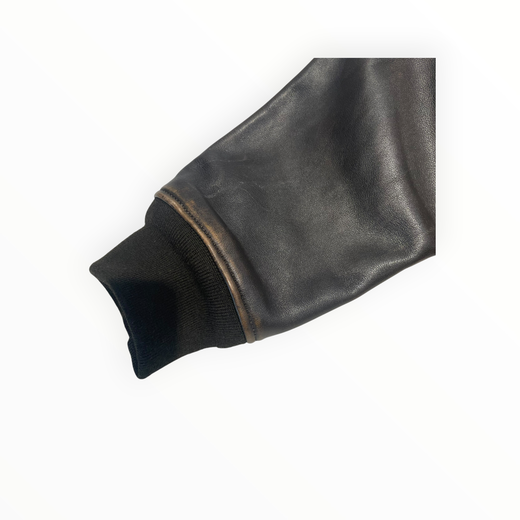 BURBERRY BRIT/Leather Jkt/M/Leather/GRN/OLIVE LEATHER BOMBER view 7