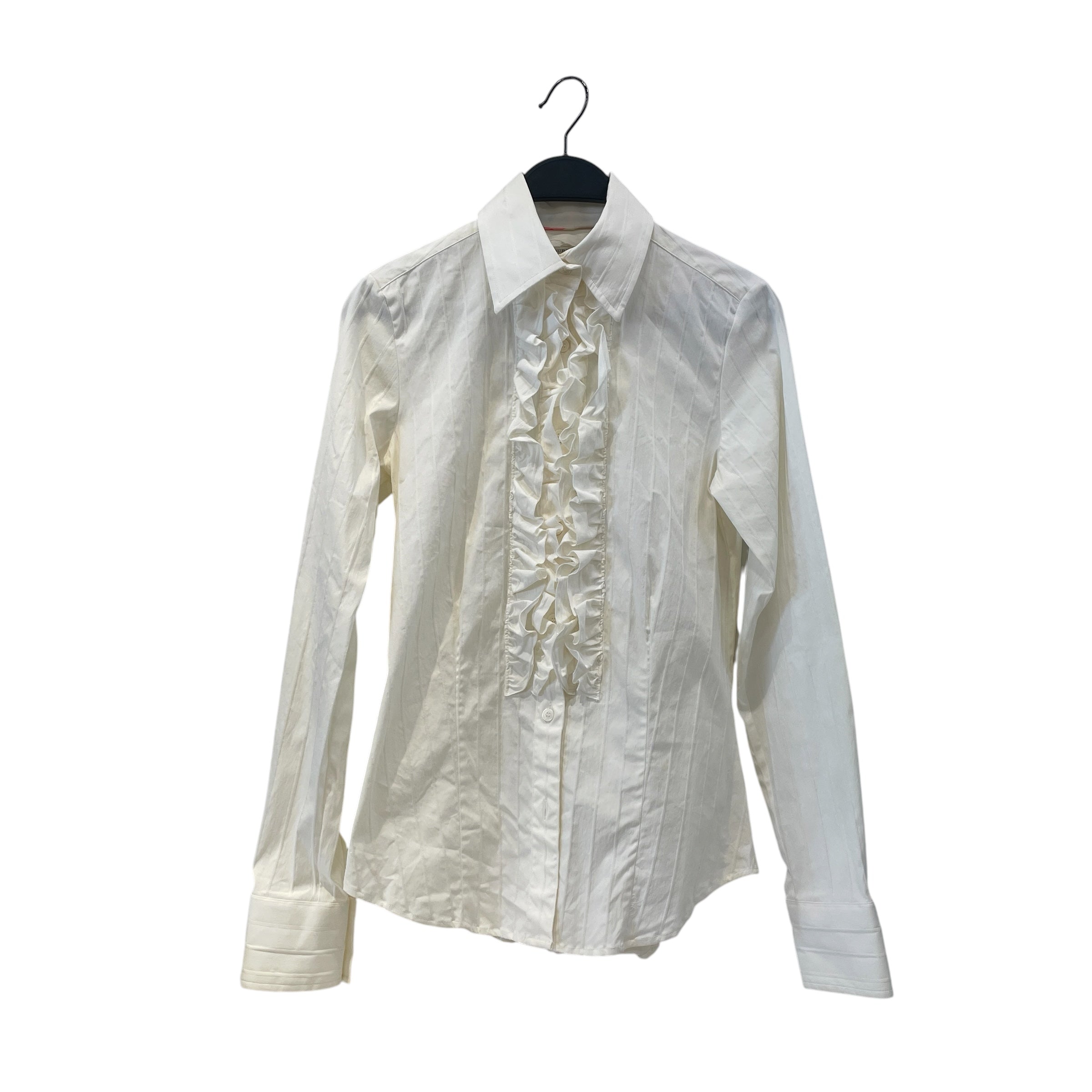 BURBERRY LONDON/LS Blouse/4/Cotton/WHT/ view 1