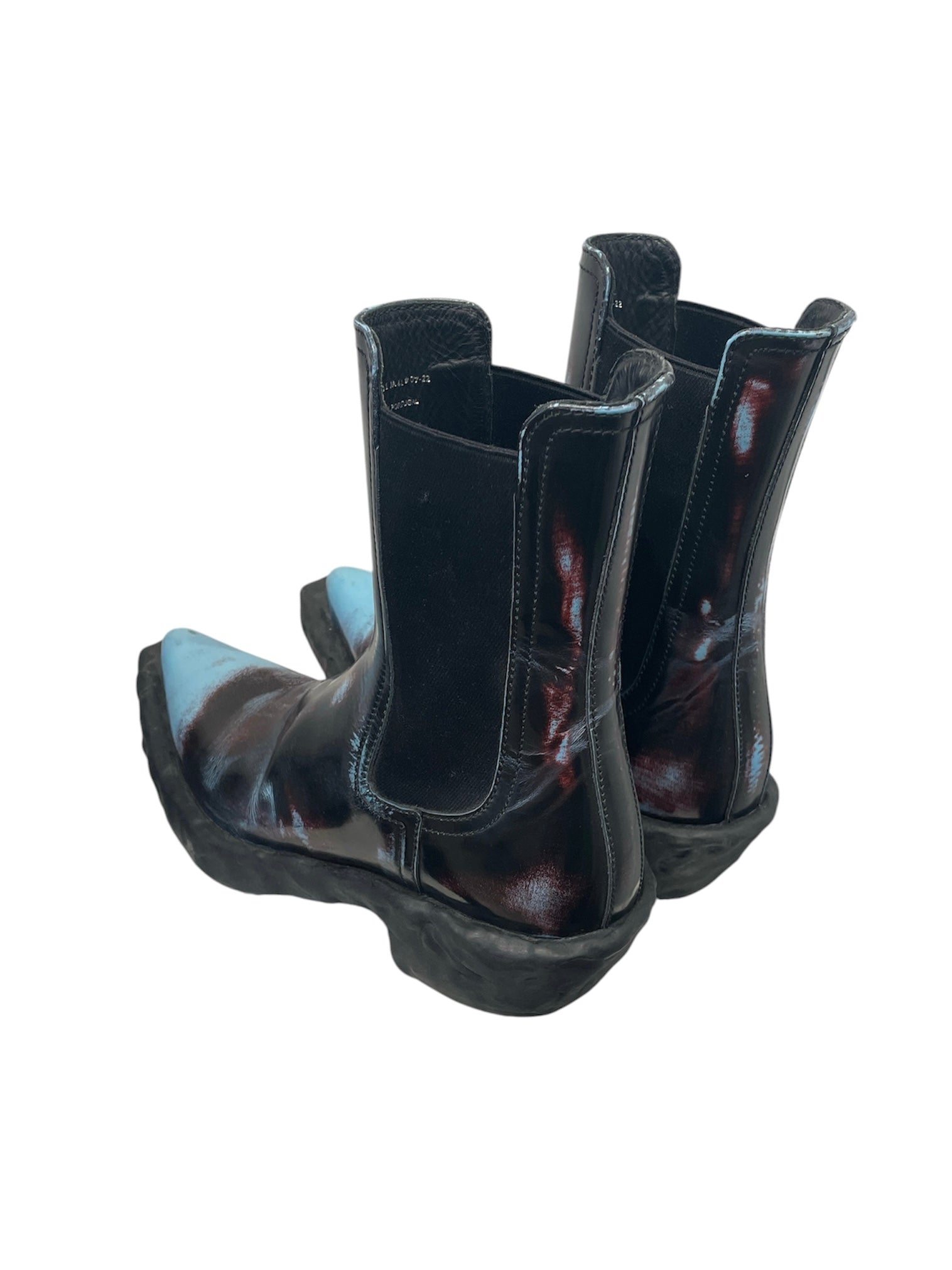 camper/Cowboy Boots/EU 41/All Over Print/Nylon/BLU/three tone leather mold view 2