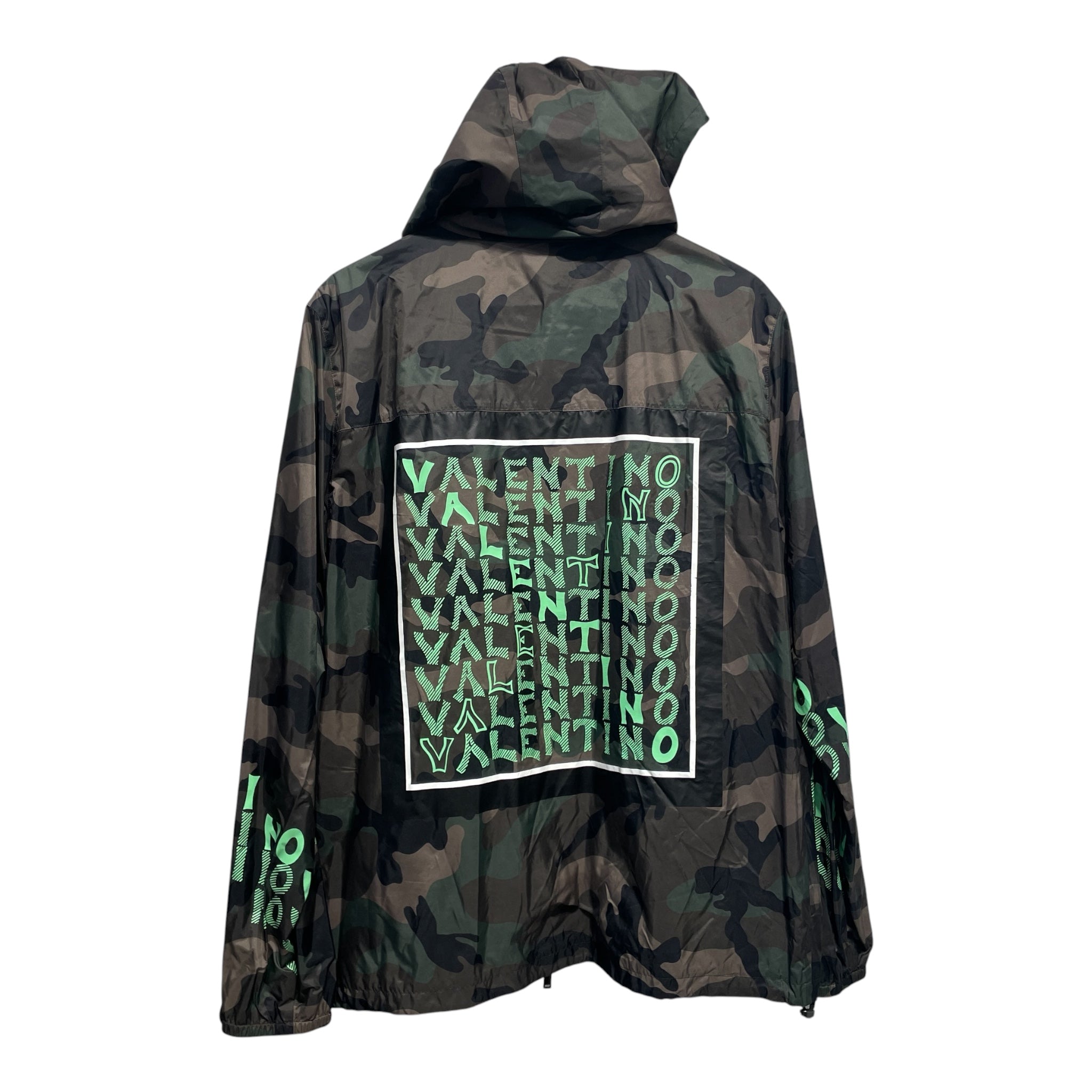 VALENTINO/Windbreaker/42/Nylon/GRN/Camouflage/CAMO LIME LOGO view 2