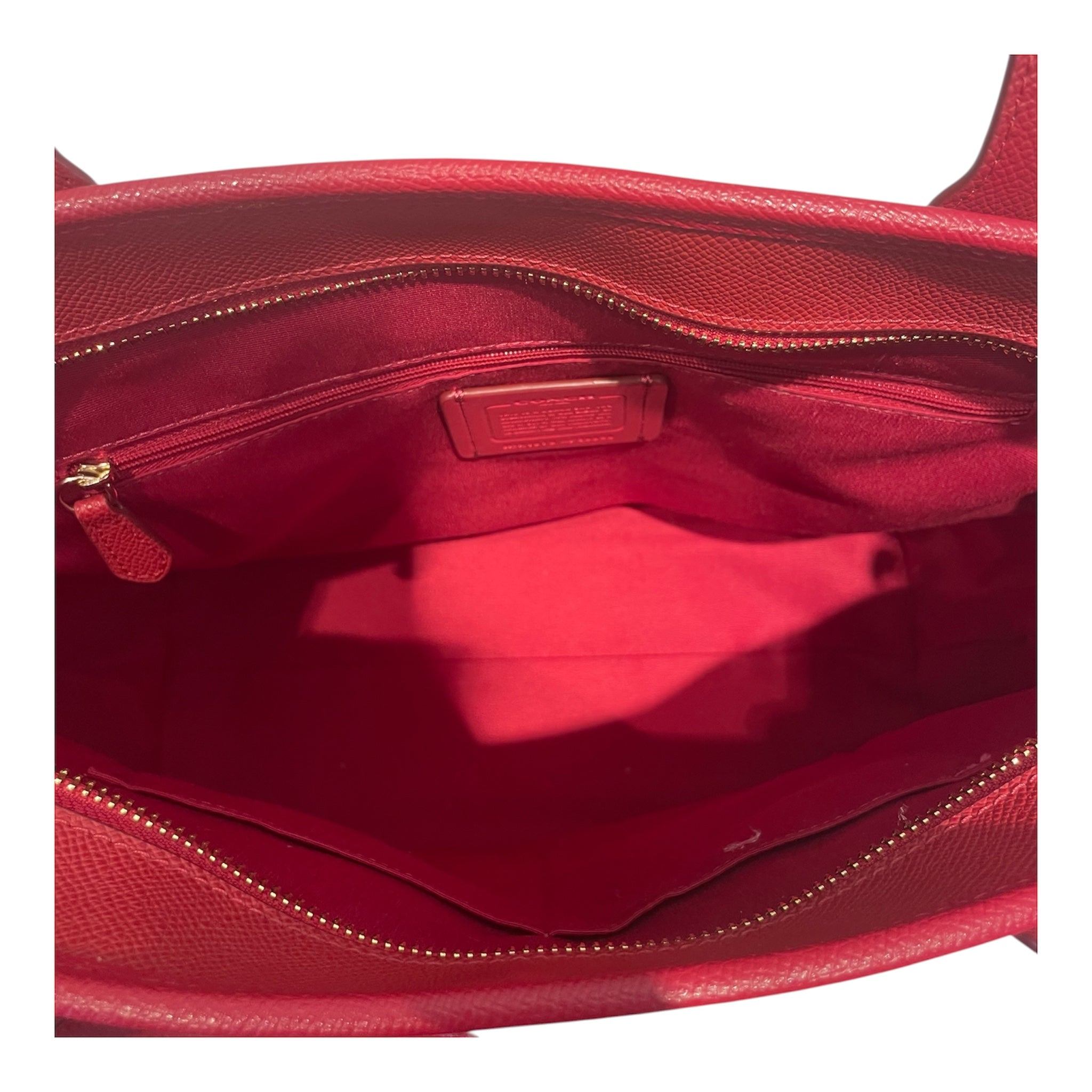 COACH/Tote Bag/Leather/RED/City Zip view 5