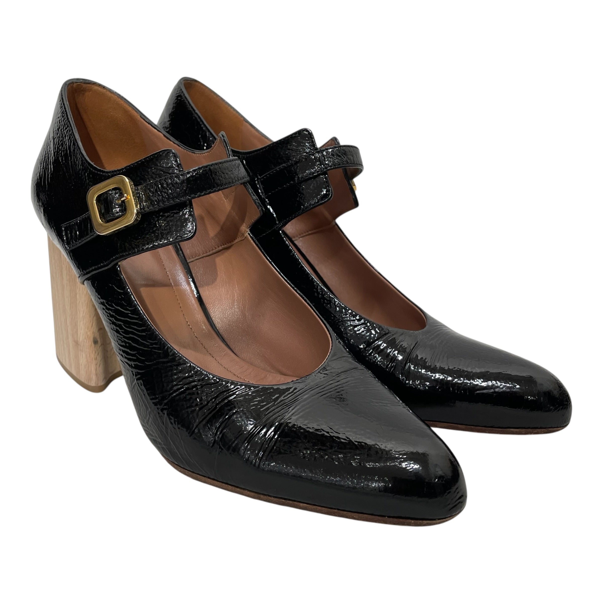 MARNI/Heels/EU 39/Leather/BLK/WOOD HEEL view 1
