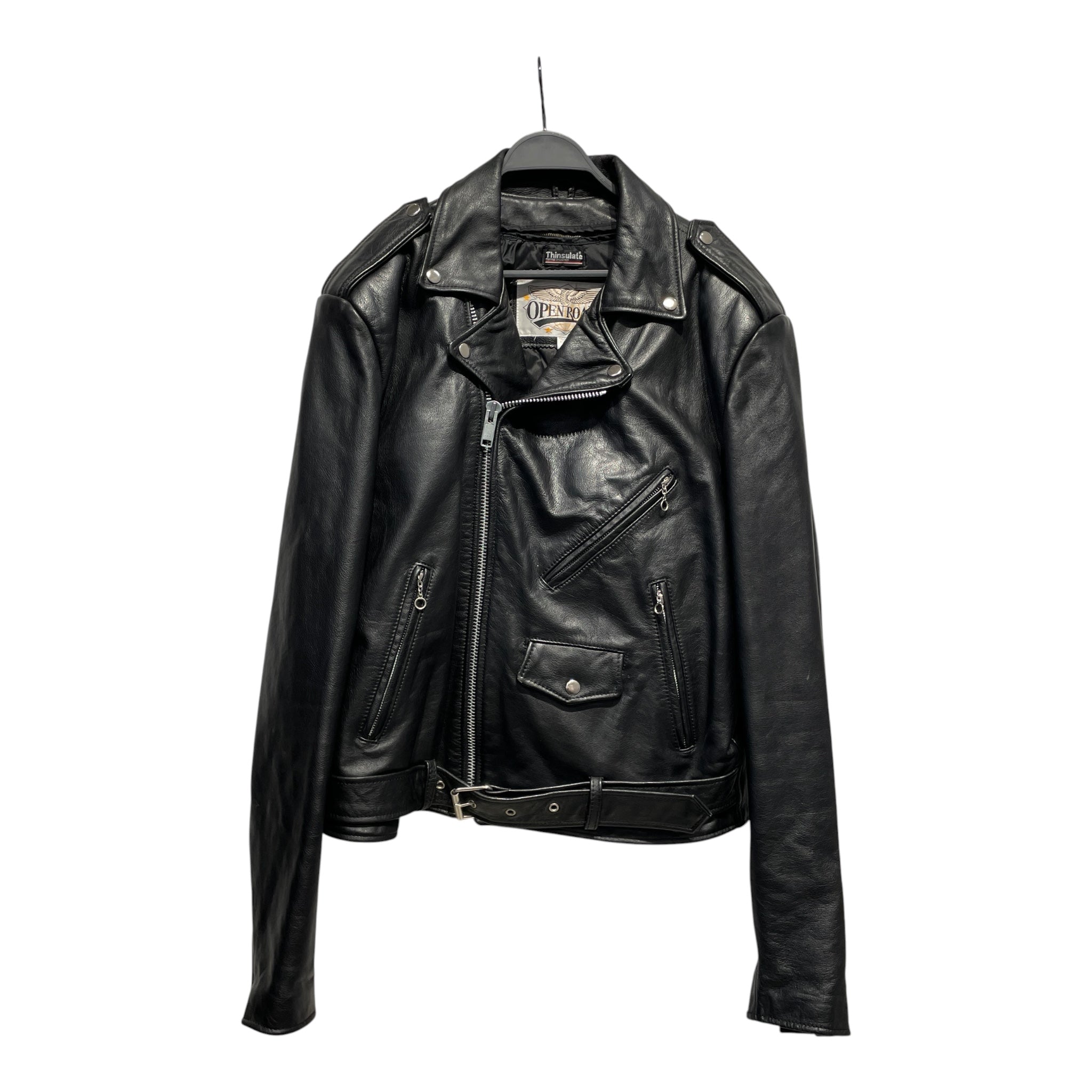 OPEN ROAD/Leather Jkt/44/Leather/BLK/MADE IN KOREA MOTO JACKET view 1
