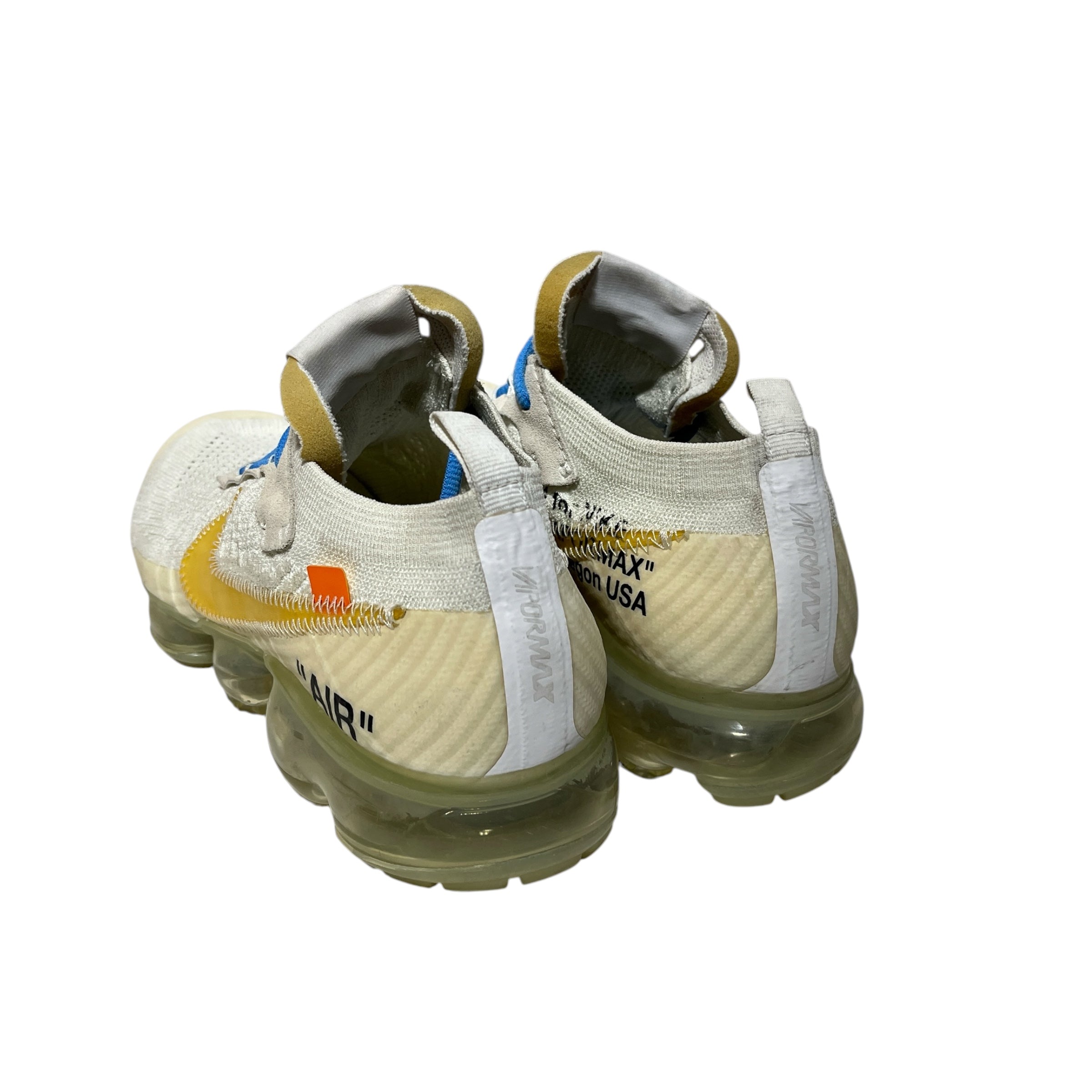 NIKE/OFF-WHITE/Low-Sneakers/US 7.5/WHT/Vapormax Blue Laces view 2