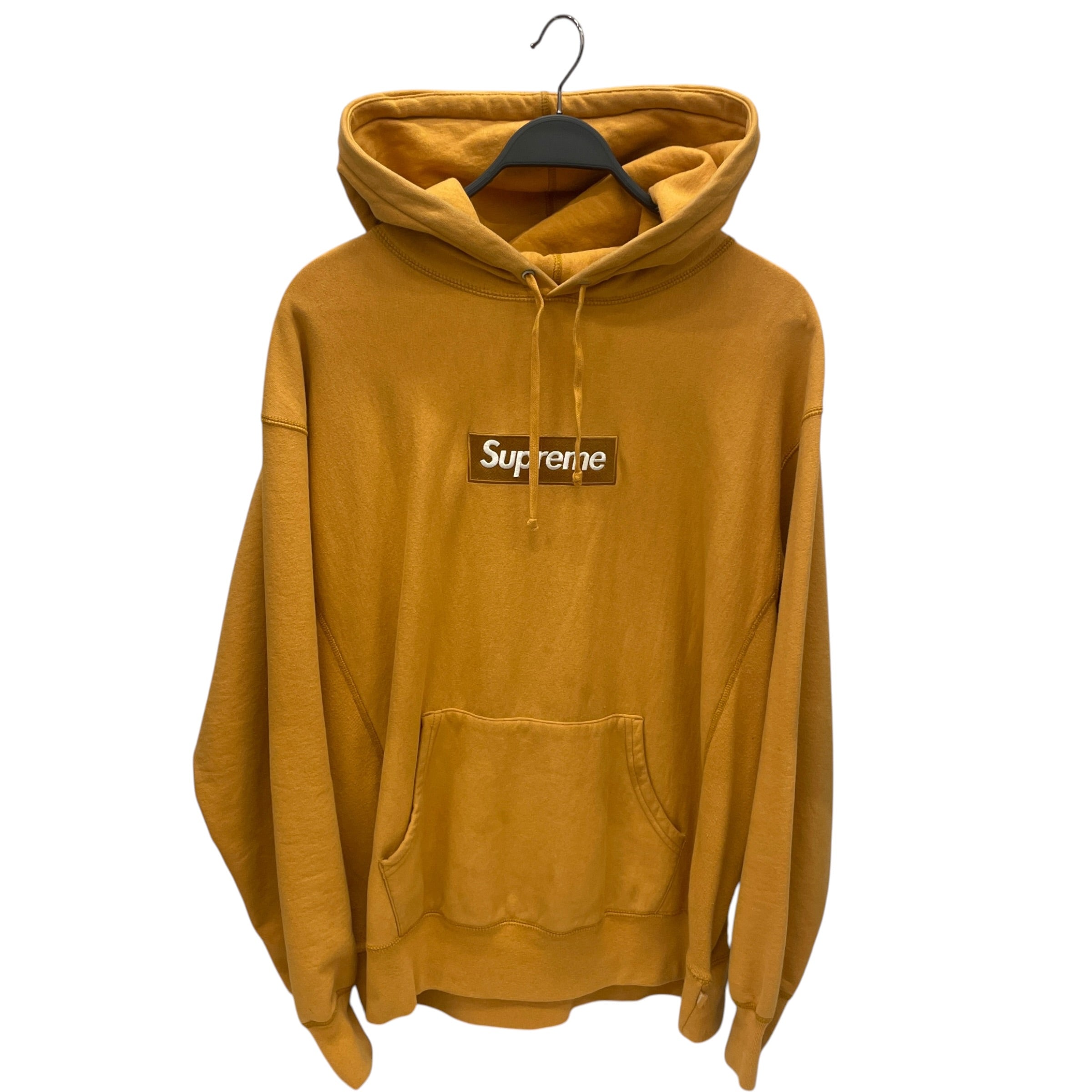 Supreme/Hoodie/L/Cotton/YEL/MUSTARD BOX LOGO AS IS view 1